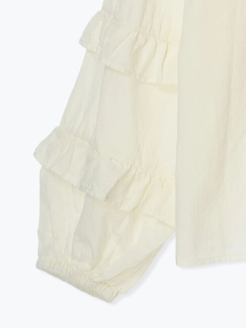 Samansa Mos2「袖フリルスタンドネックブラウス」|シャツ・ブラウス|