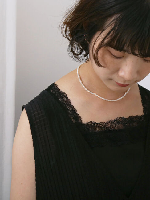 Samansa Mos2 blue「前後2way幅広レースタンク」|Tシャツ・カットソー|ブラック