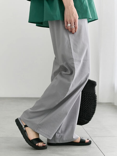 Samansa Mos2 blue「【接触冷感】ワイドイージーパンツ」|その他|