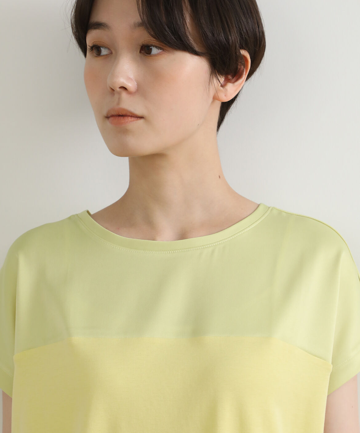 DAY by DAY it&rsquo;s international「サテン切り替えワイドカットソー《スビン綿MIXフライス》」|Tシャツ・カットソー|