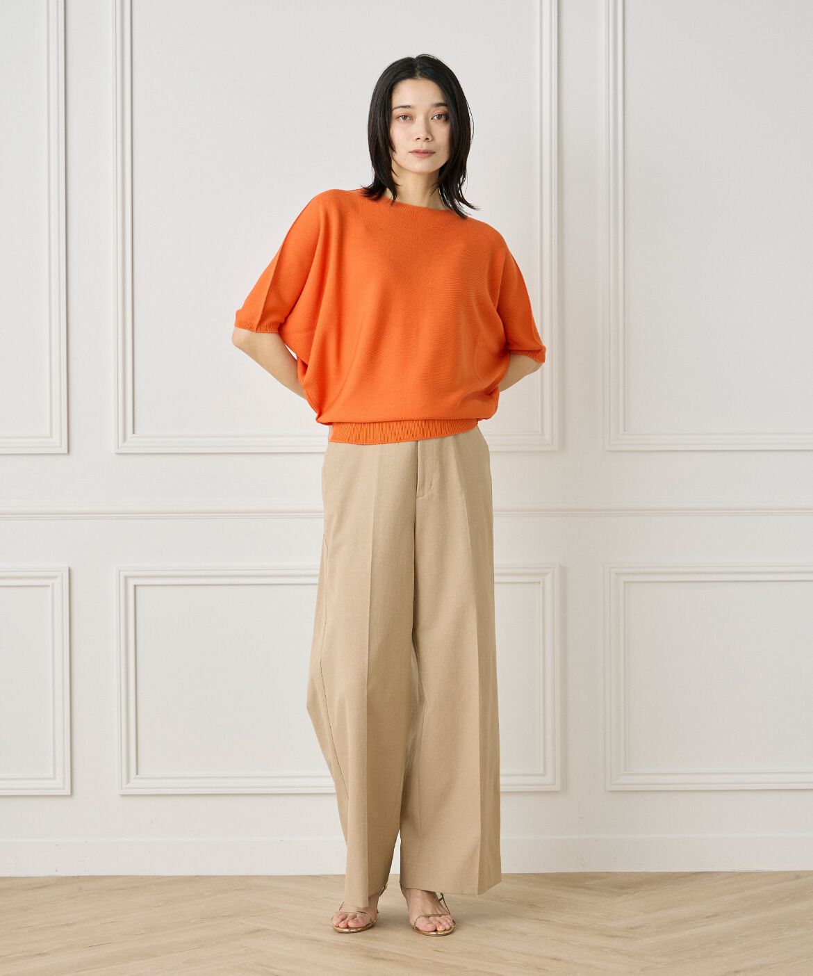 INED「5分袖ドルマンスリーブニット《Cuoo》」|ニット・セーター|