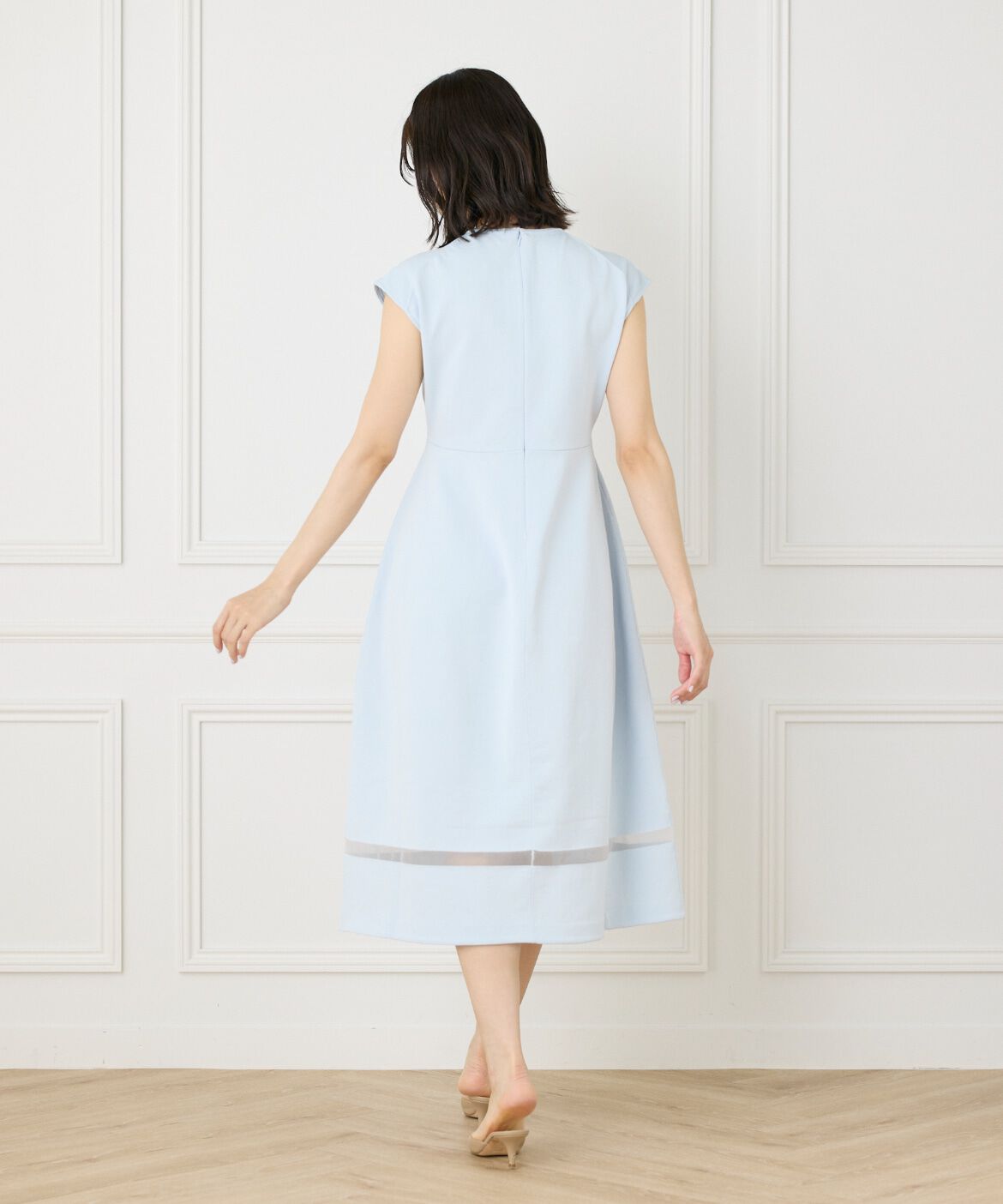 Maglie le cassetto「《M Maglie le cassetto》シアーラインニットワンピース」|ワンピース|