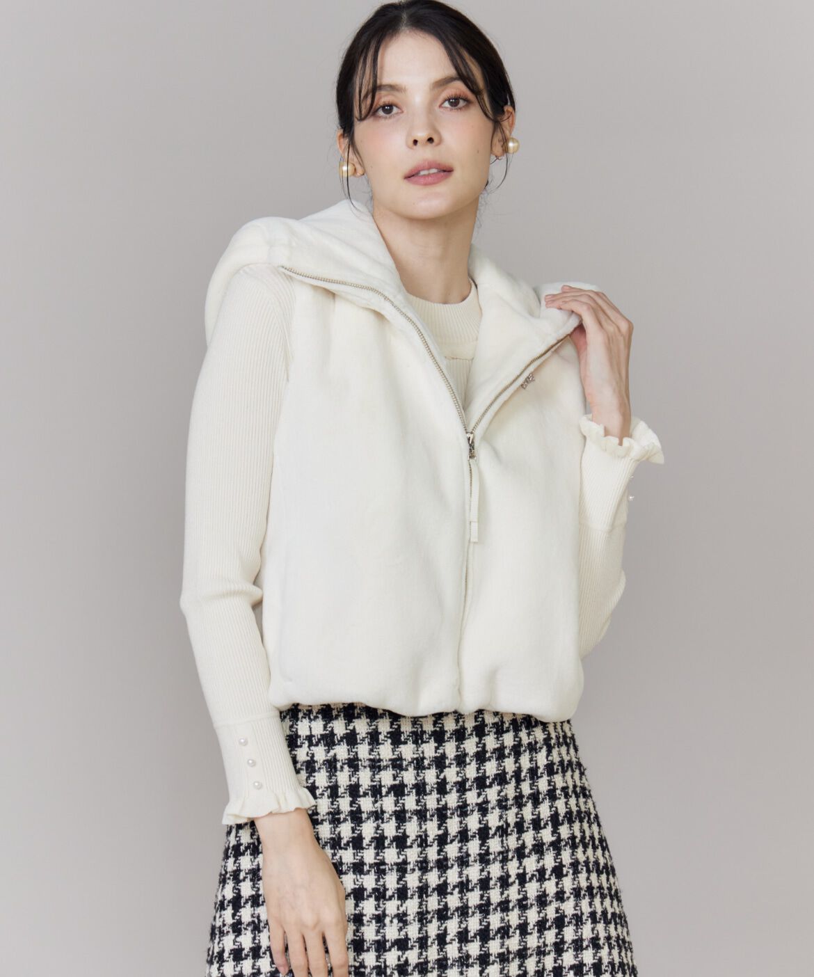 Maglie le cassetto「《M Maglie le cassetto》ふわふわファーフーディジレ」|その他|