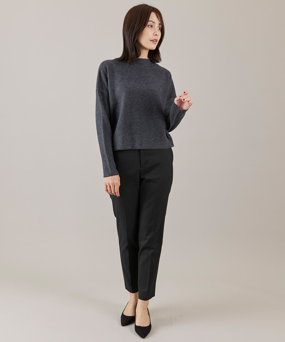 INED「モックネックプルオーバー」|ニット・セーター|