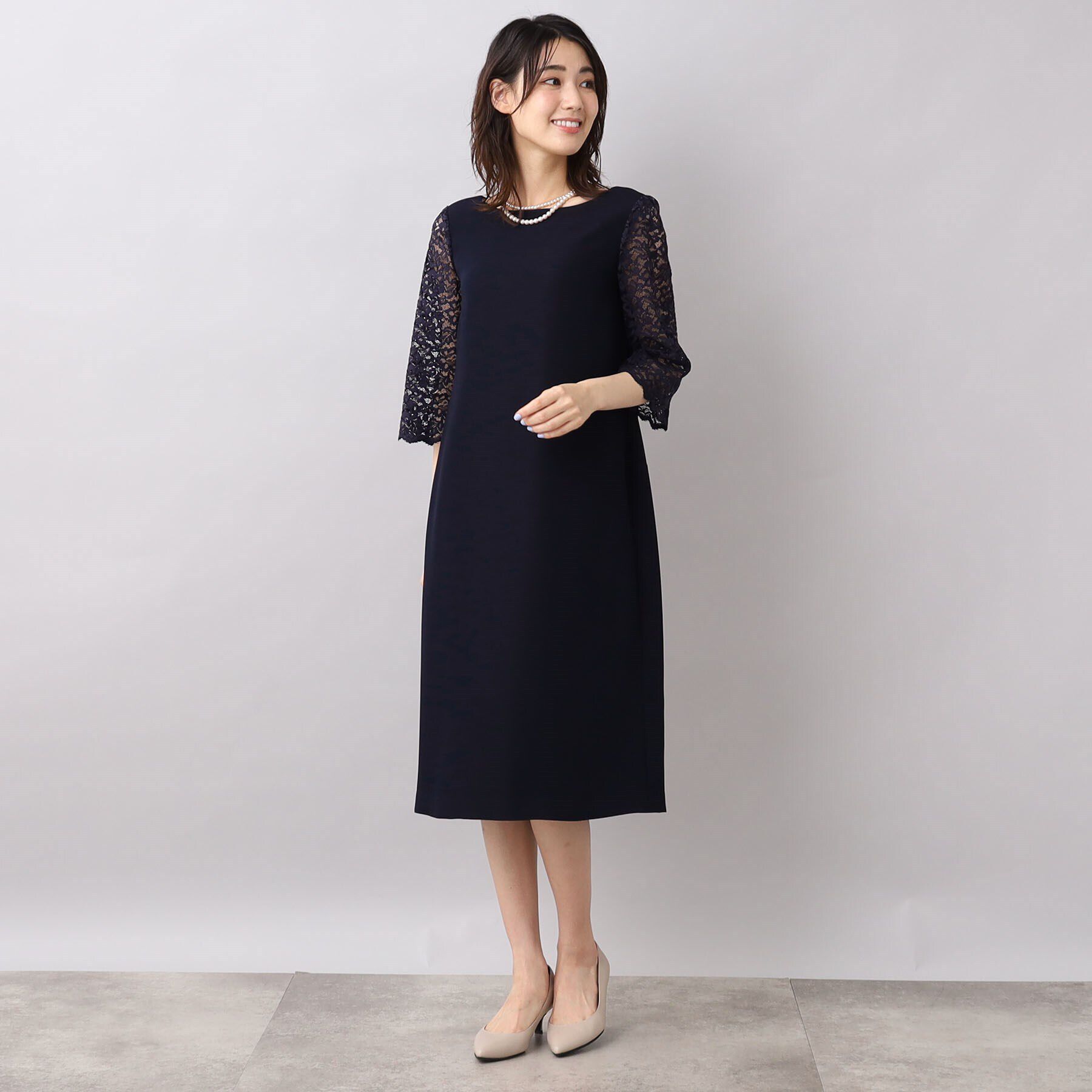 UNTITLED「袖レースドレスワンピース」|ワンピース|