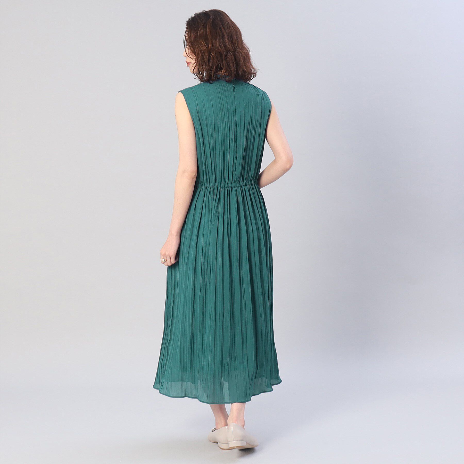 UNTITLED「シアージョーゼットノースリーブワンピース」|ワンピース|