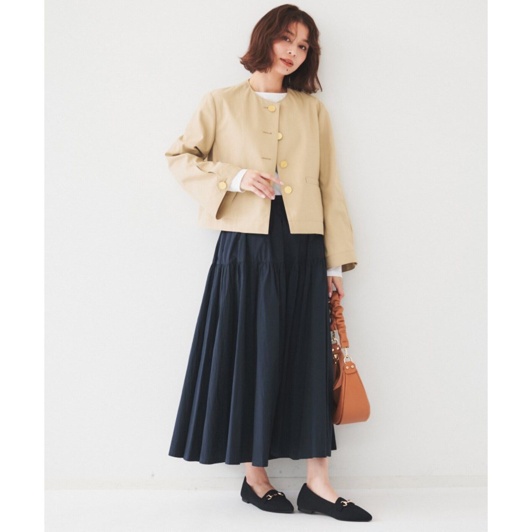 UNTITLED「ライトコットン ティアードスカート」|スカート|