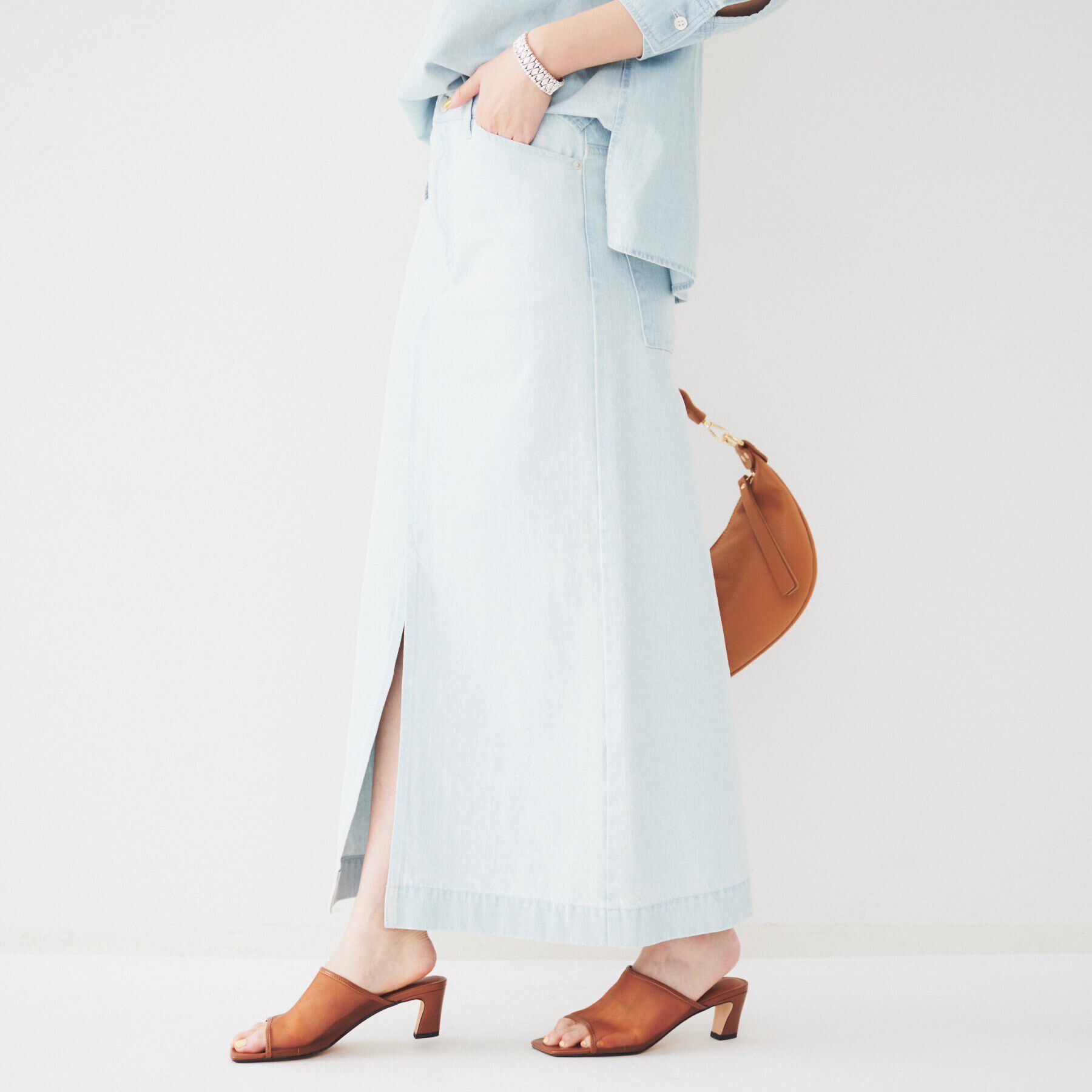 UNTITLED「セミタイトデニムスカート」|スカート|