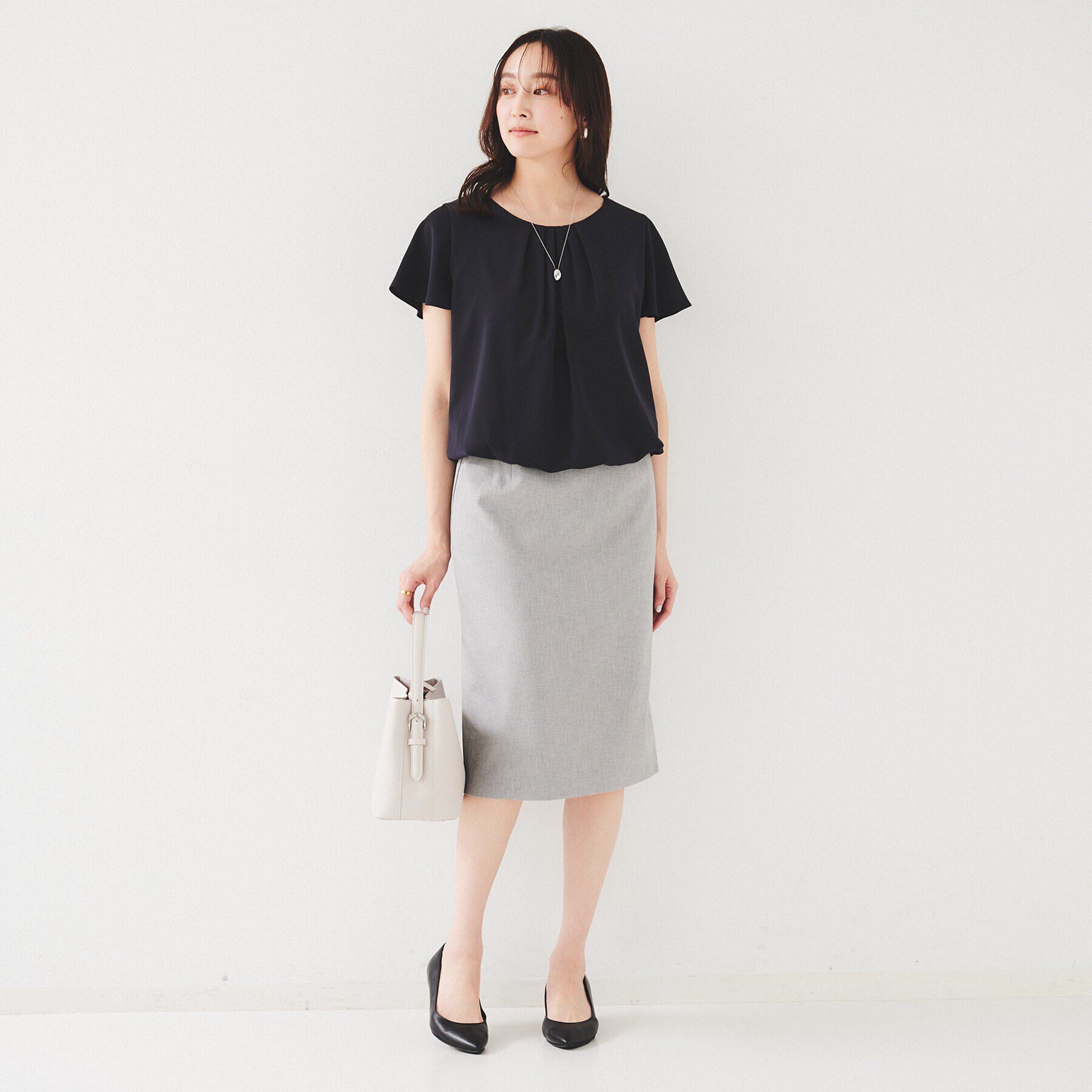 UNTITLED「【セットアップ可能】リネンライク タイトスカート」|スカート|