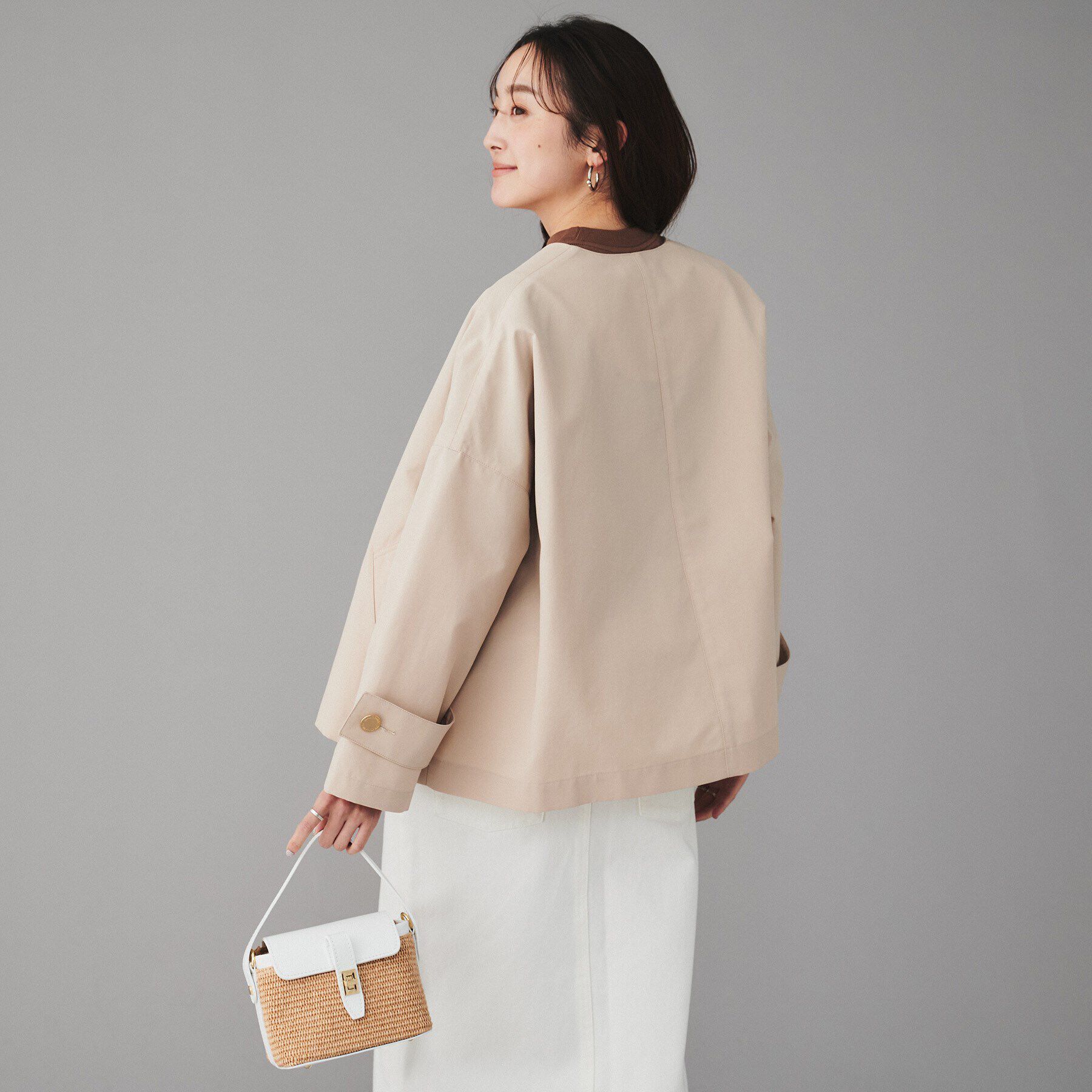 UNTITLED「【 TRADITIONAL WEATHERWEAR】MALTON ノーカラー ショートコート」|ノーカラーコート|