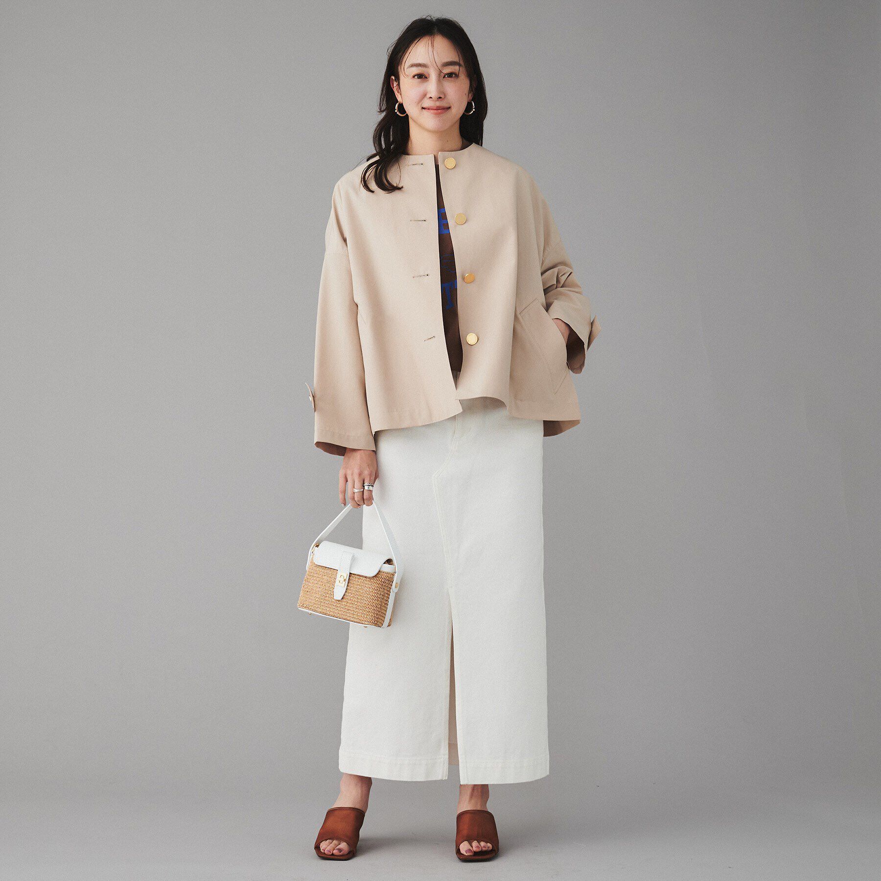 UNTITLED「【 TRADITIONAL WEATHERWEAR】MALTON ノーカラー ショートコート」|ノーカラーコート|