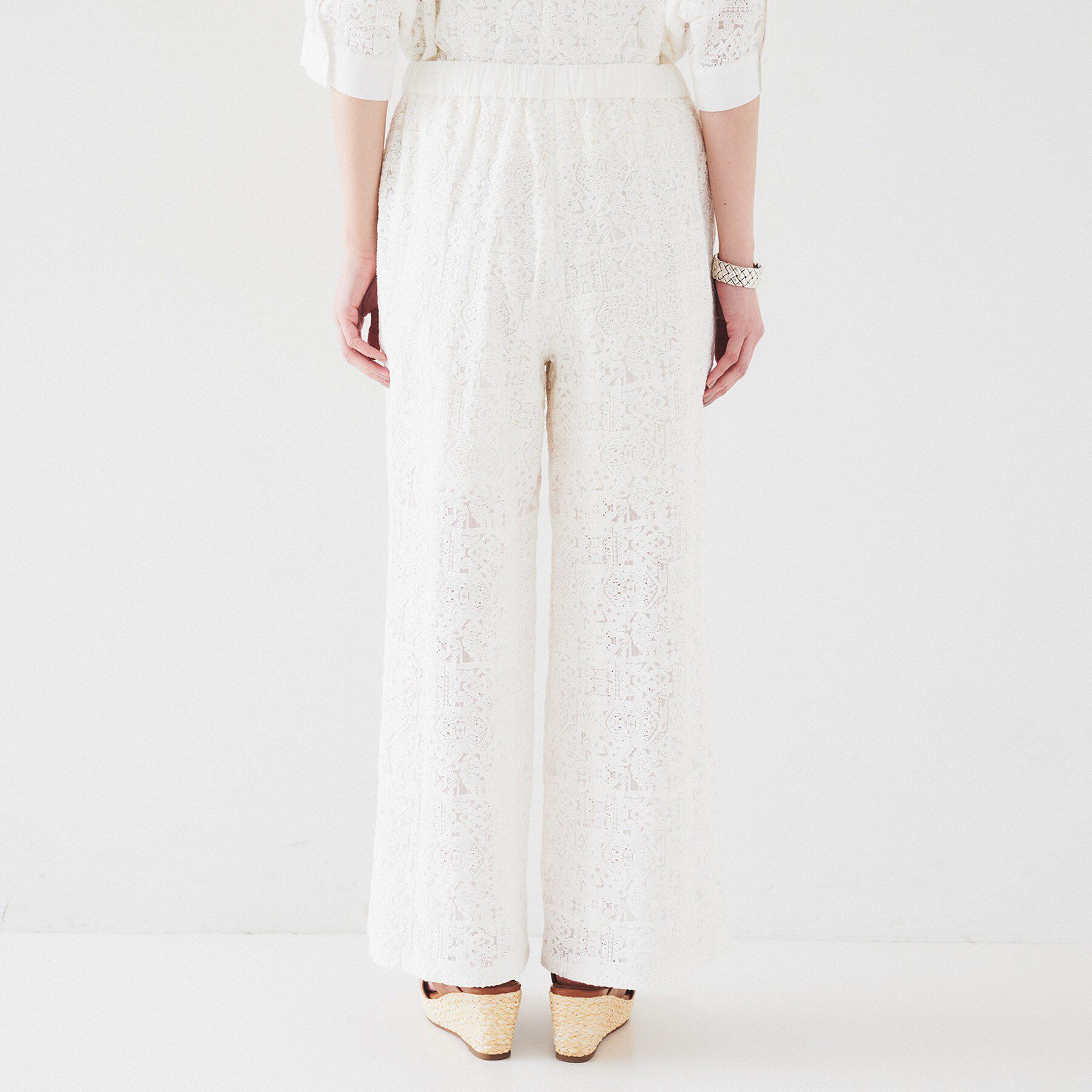UNTITLED「【セットアップ可能/トレンド】クロシェ風レースワイドパンツ」|その他|