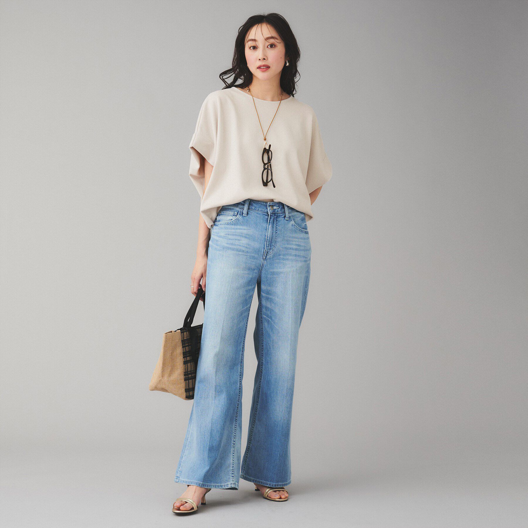 UNTITLED「【Munich】ダブルフェイスブークレータックショルダートップス」|Tシャツ・カットソー|