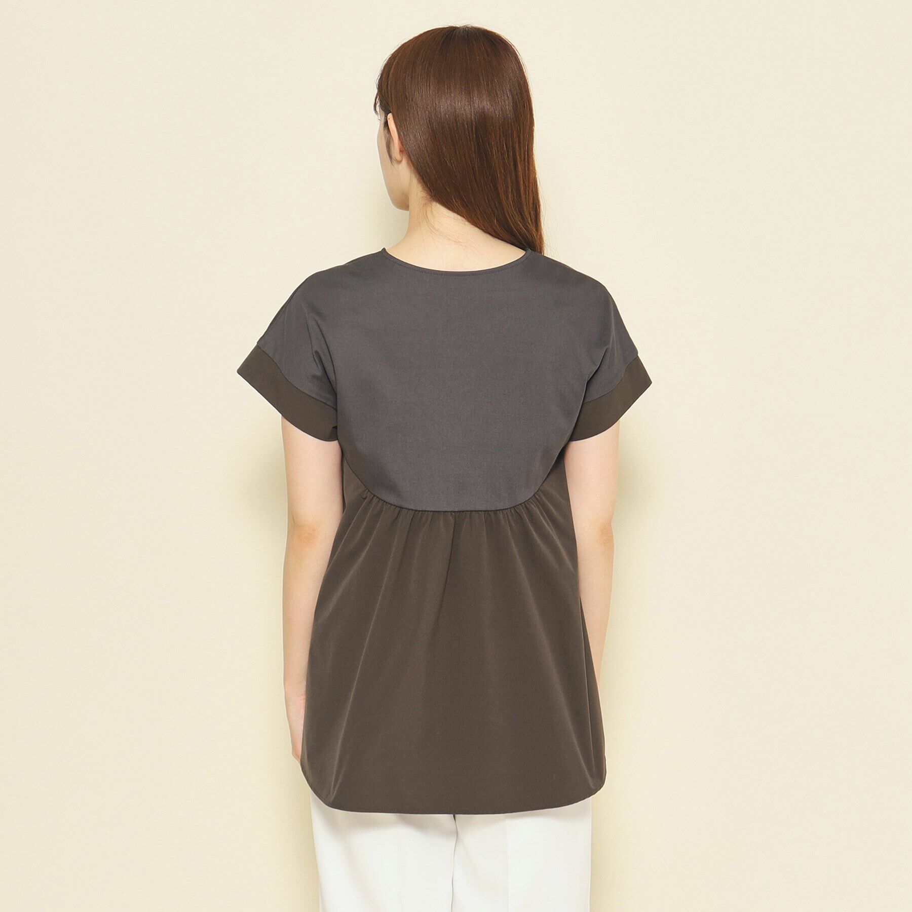 COUP DE CHANCE「【洗える】異素材コンビのプルオーバージャージ」|Tシャツ・カットソー|