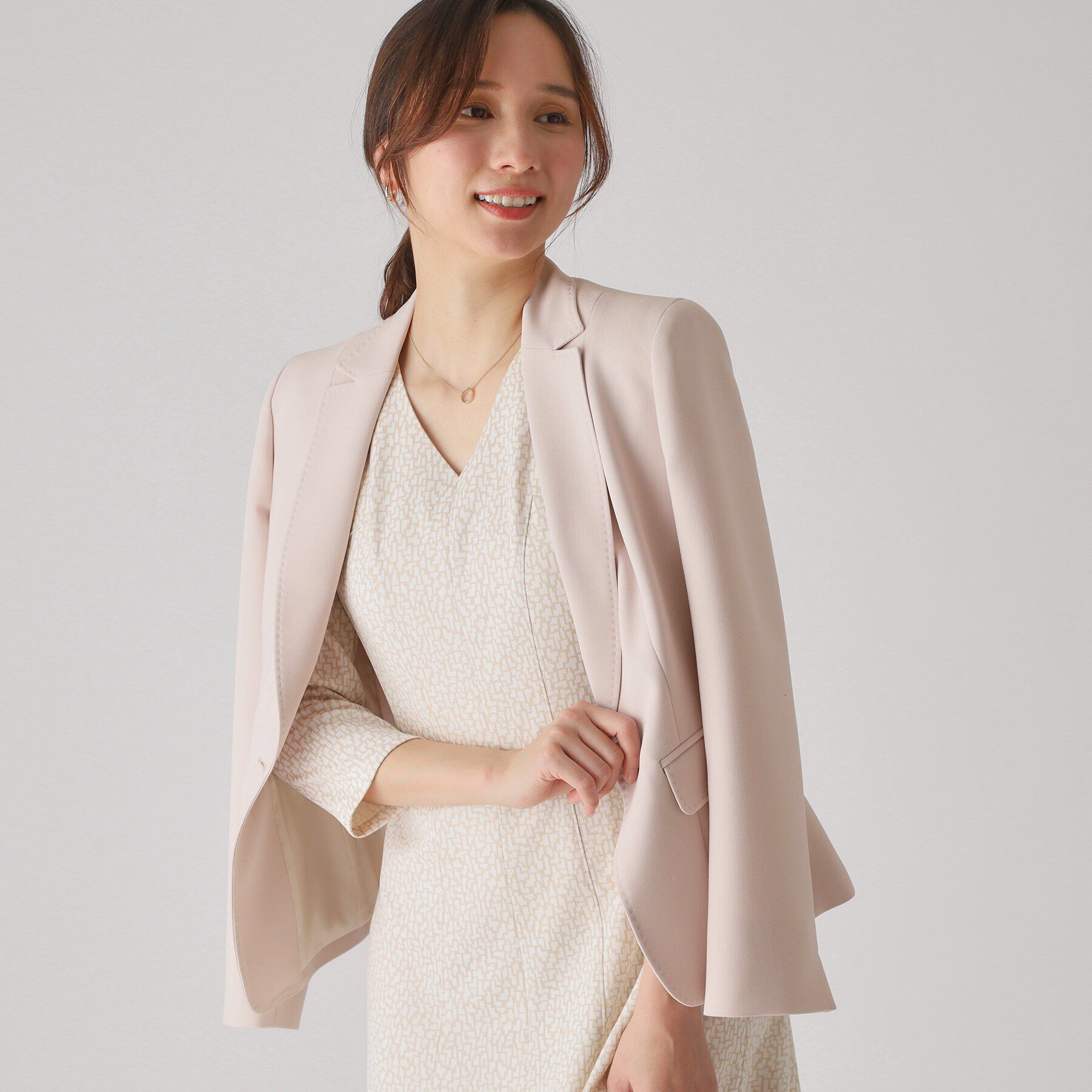 COUP DE CHANCE「【洗える／日本製／スーツ可】テーラードジャケット」|テーラードジャケット|ピンクベージュ(07