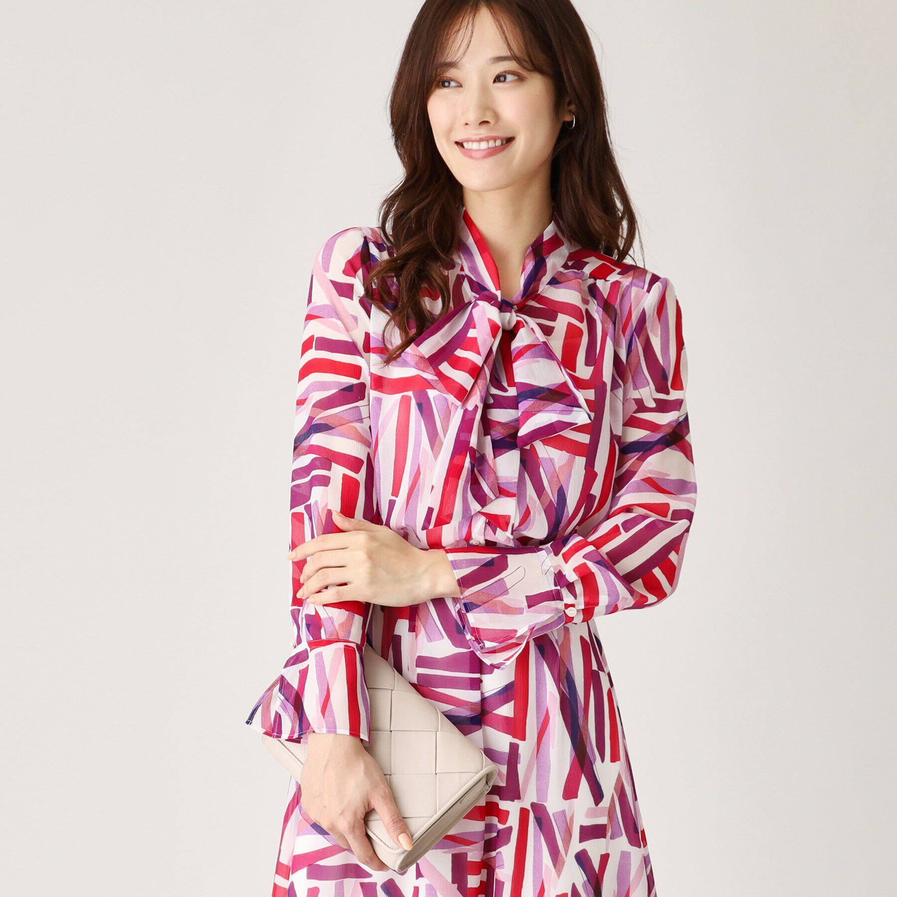 COUP DE CHANCE「【洗える／日本製】柄ブラウス」|シャツ・ブラウス|