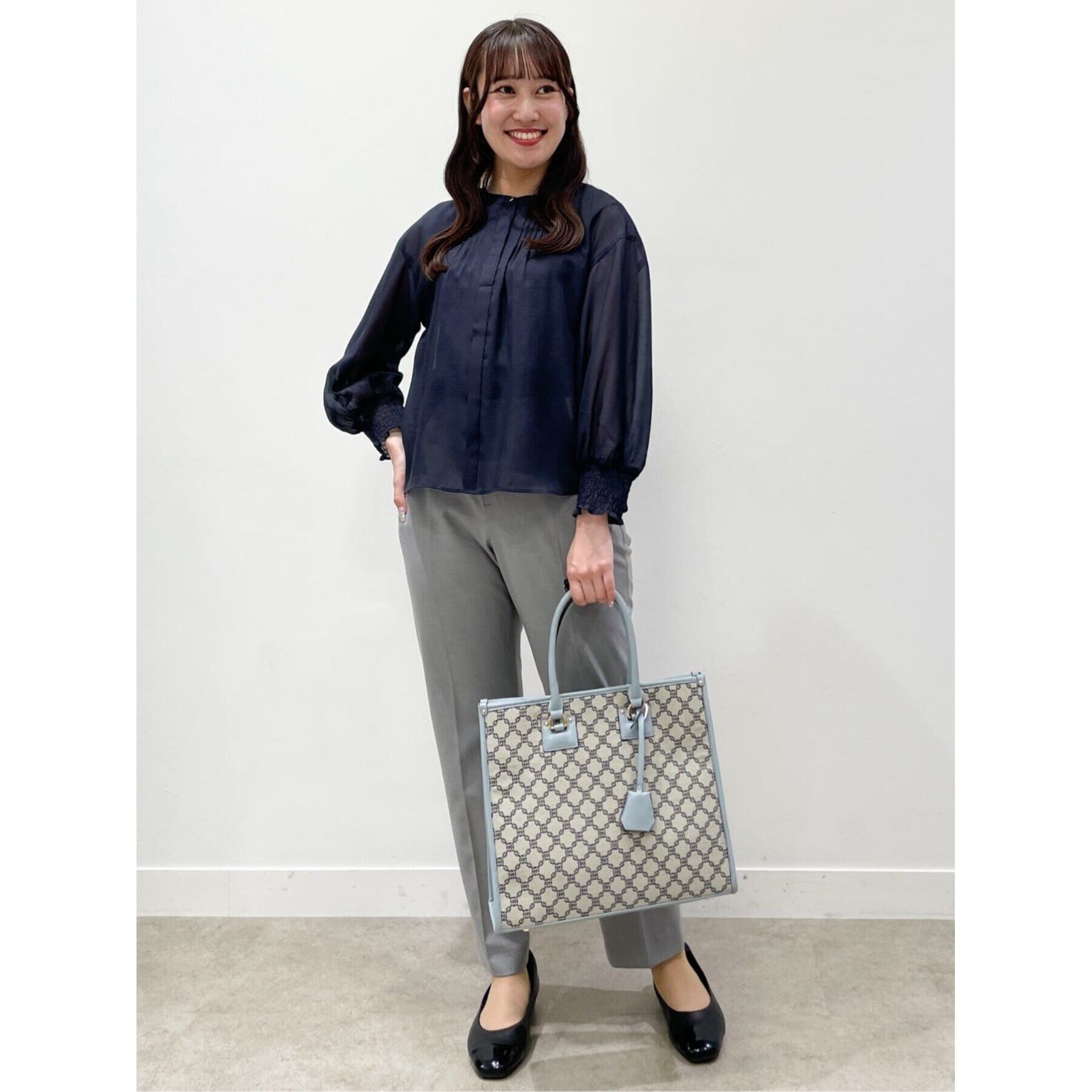 Reflect「【接触冷感／洗える】ピンタックシアーブラウス」|シャツ・ブラウス|