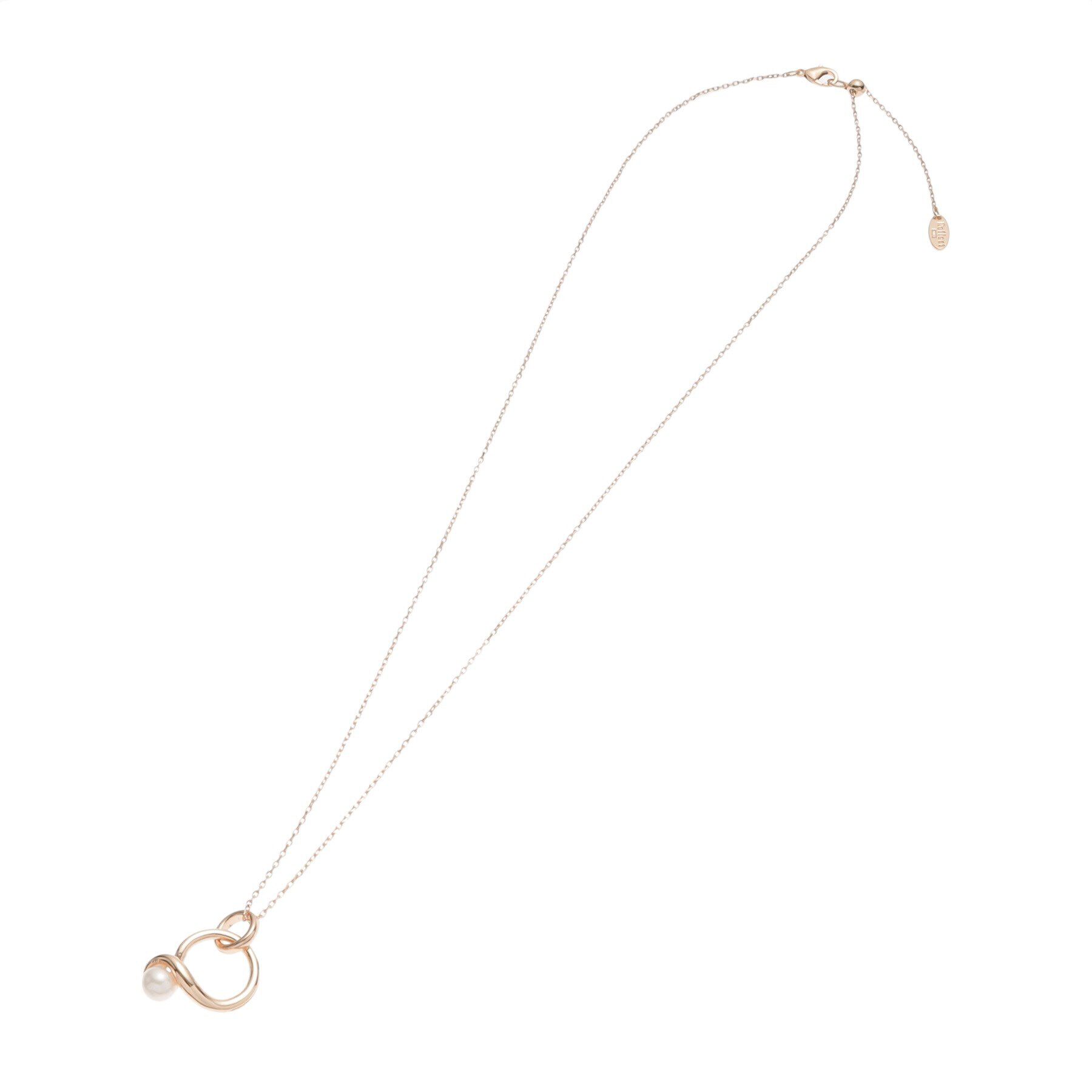 Reflect「【チェーン長さ調節可】ツイストリング淡水パールネックレス」|ネックレス|