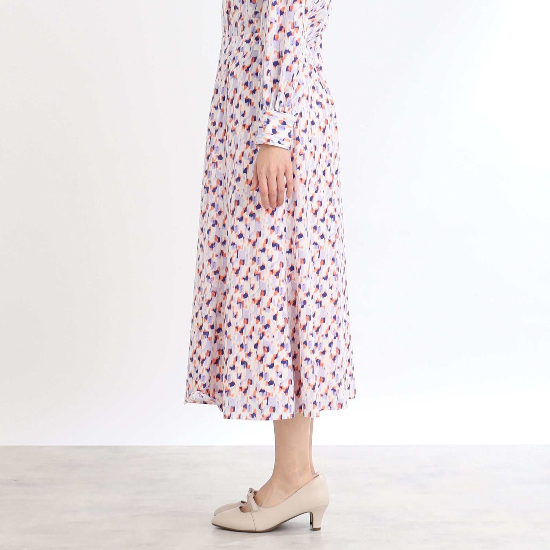 Reflect「【マシンウォッシュ可／セットアップ可】フリュイドプリントスカート」|スカート|