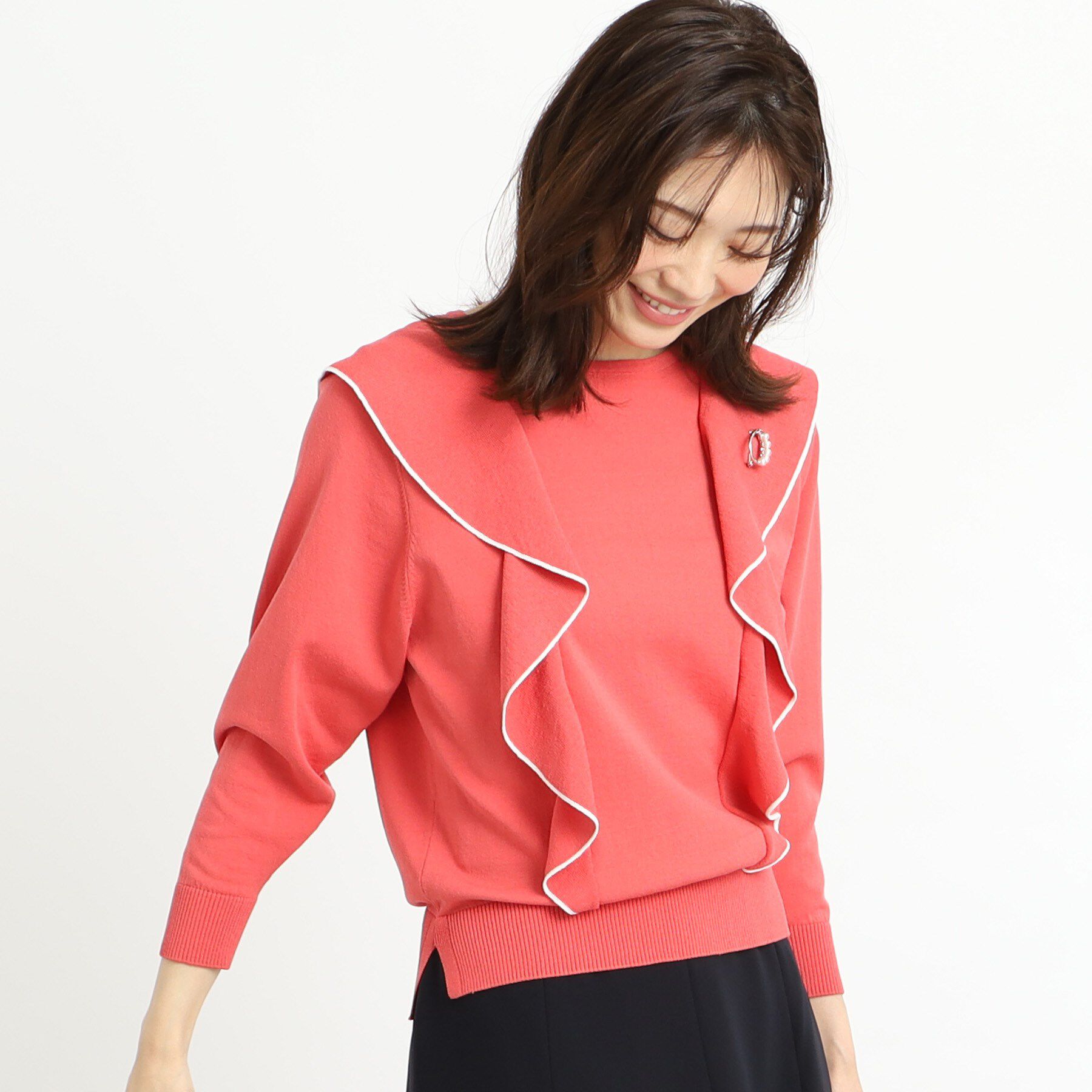 Reflect「ラッフルフリルプルオーバーニット」|ニット・セーター|