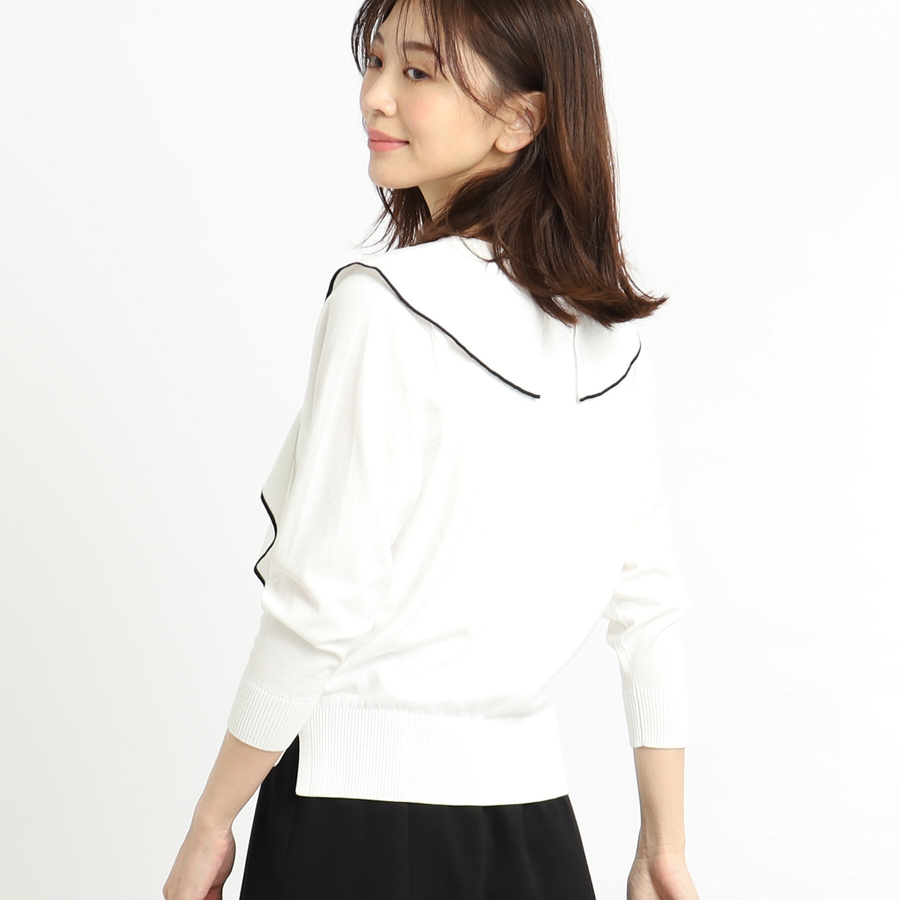 Reflect「ラッフルフリルプルオーバーニット」|ニット・セーター|