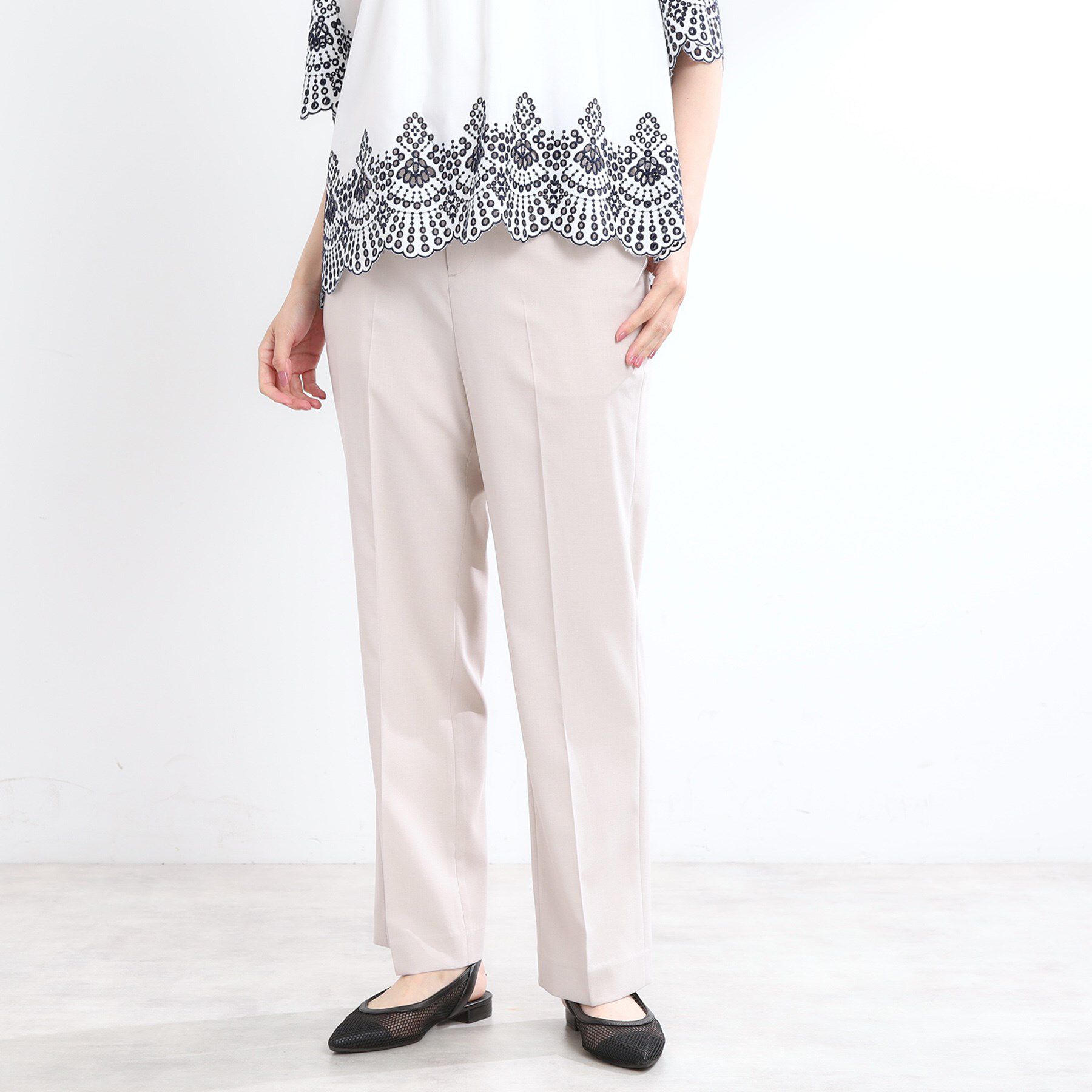 Reflect「【マシンウォッシュ可】リネンライクフレアパンツ」|その他|