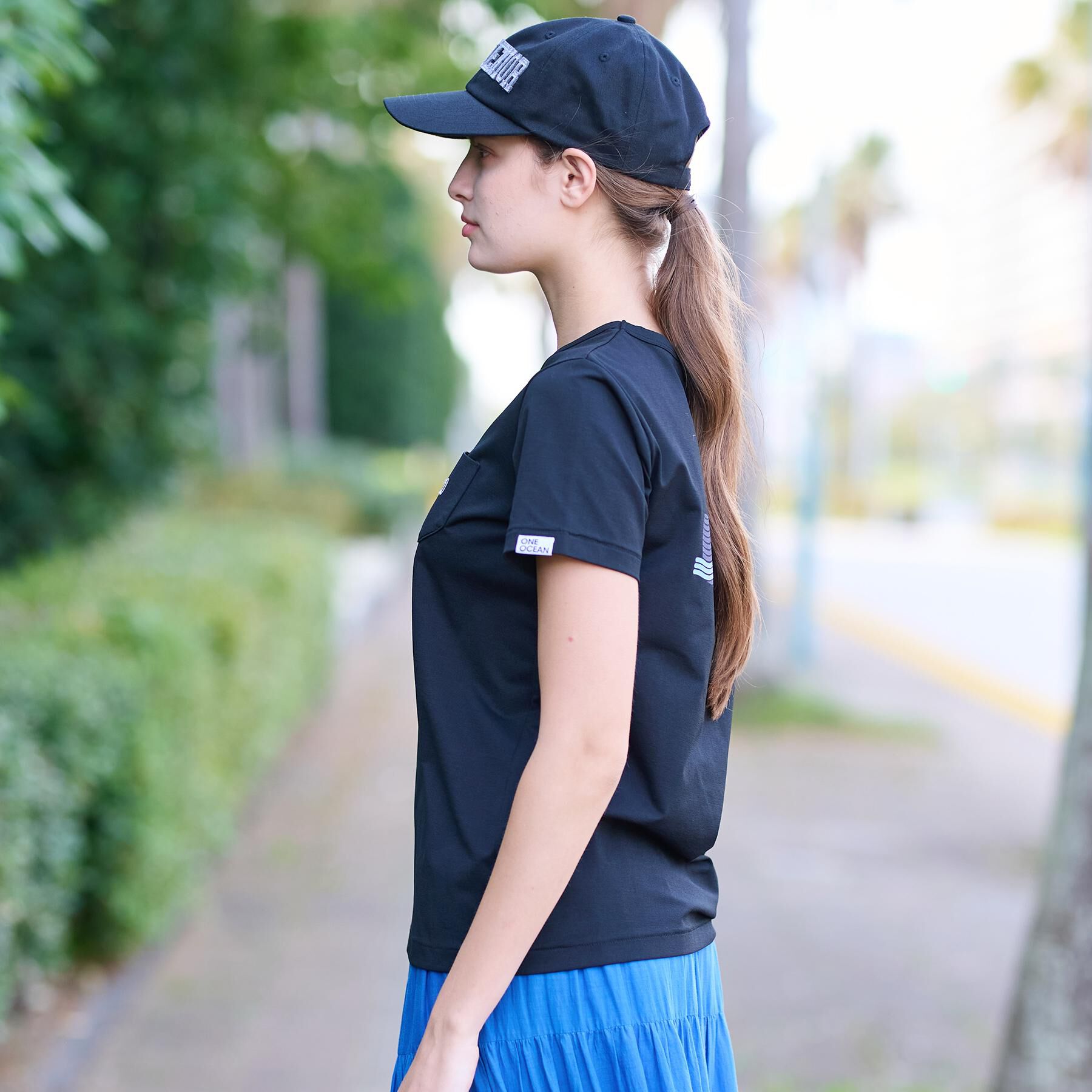 DRESSTERIOR「【洗える/バックプリント】再生ポリエステルホエイルプリントTシャツ」|Tシャツ・カットソー|