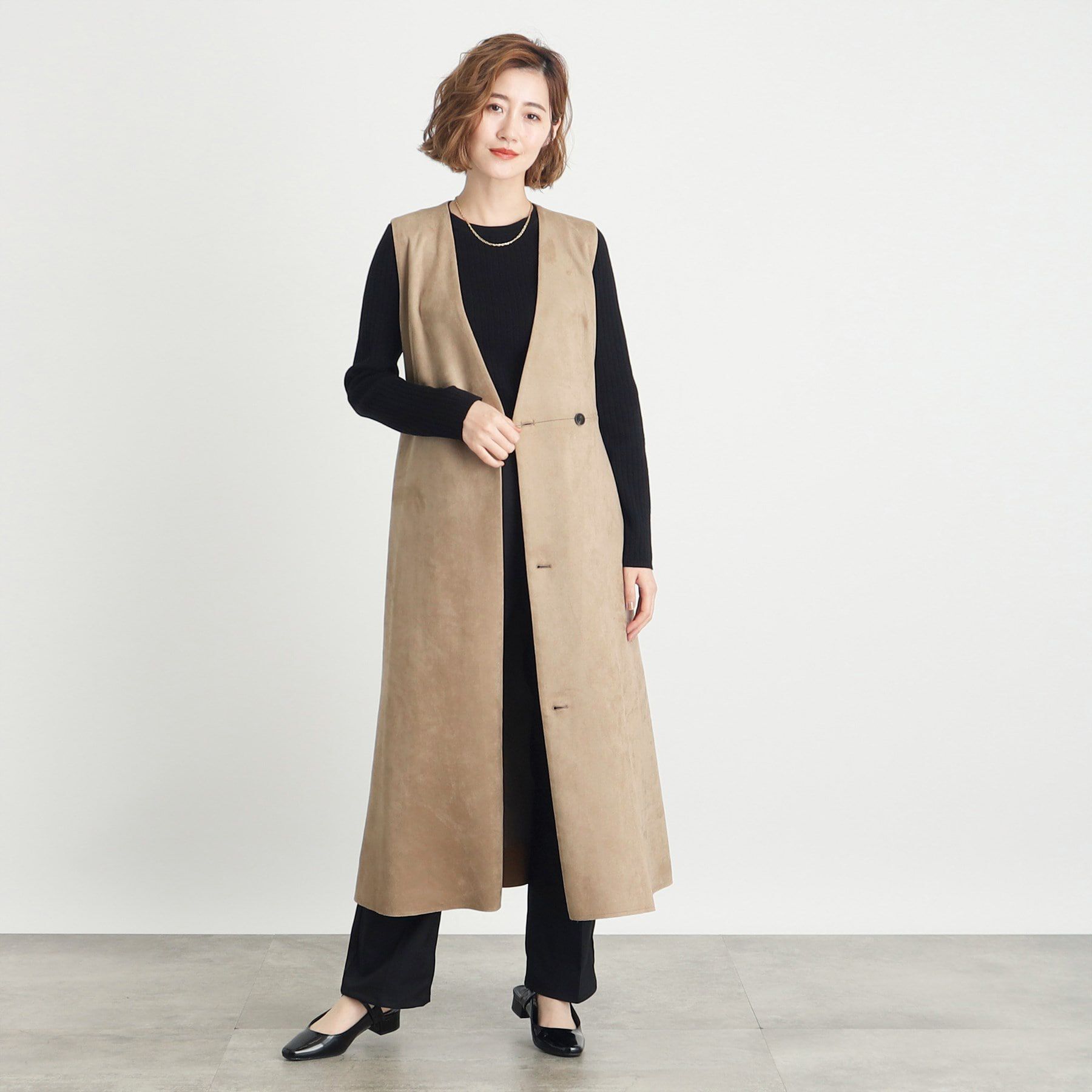 grove「スエードライクジレ2WAYワンピース」|ワンピース|