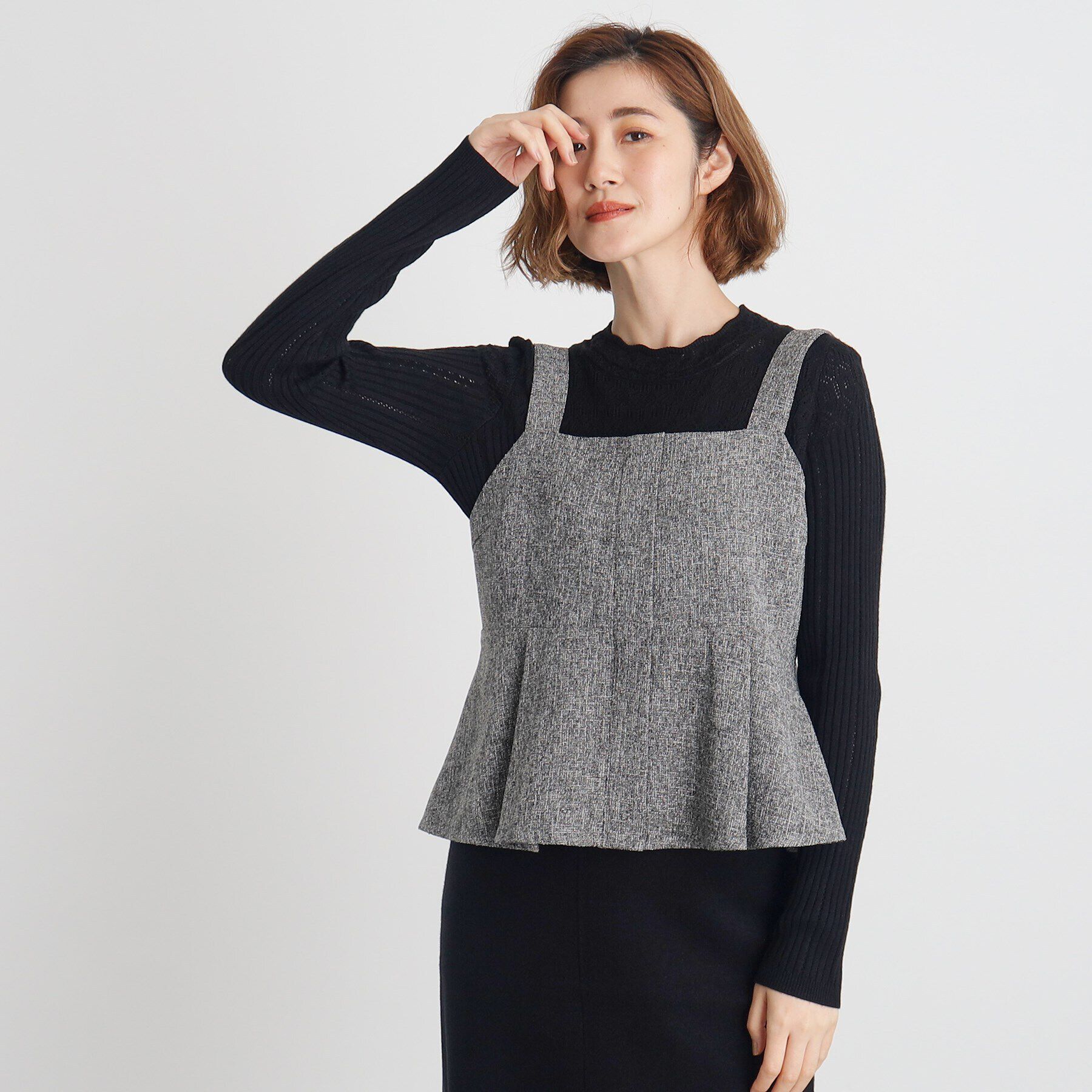 grove「ツィードビスチェ＆ワイドパンツSET UP」|スーツ|