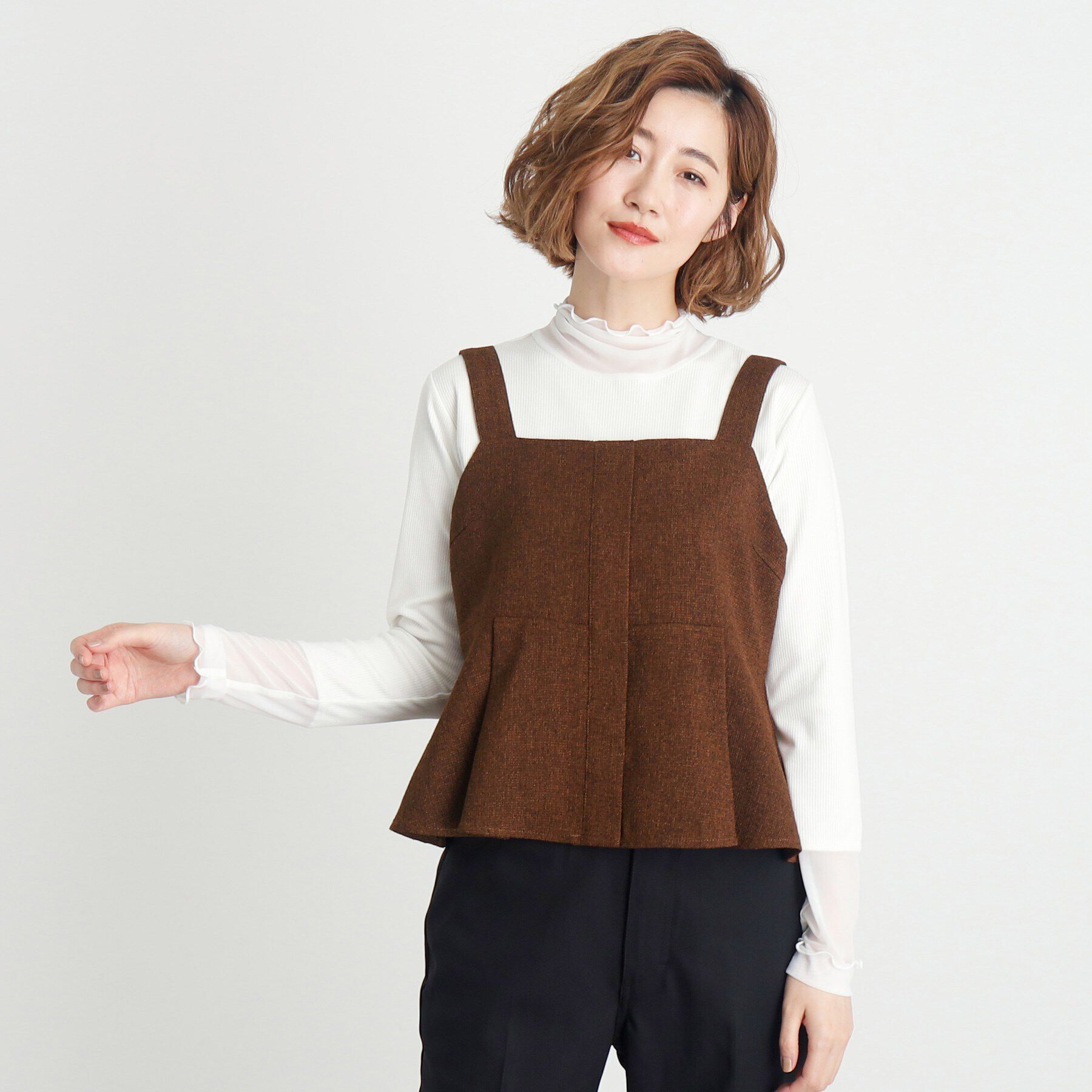 grove「ツィードビスチェ＆ワイドパンツSET UP」|スーツ|