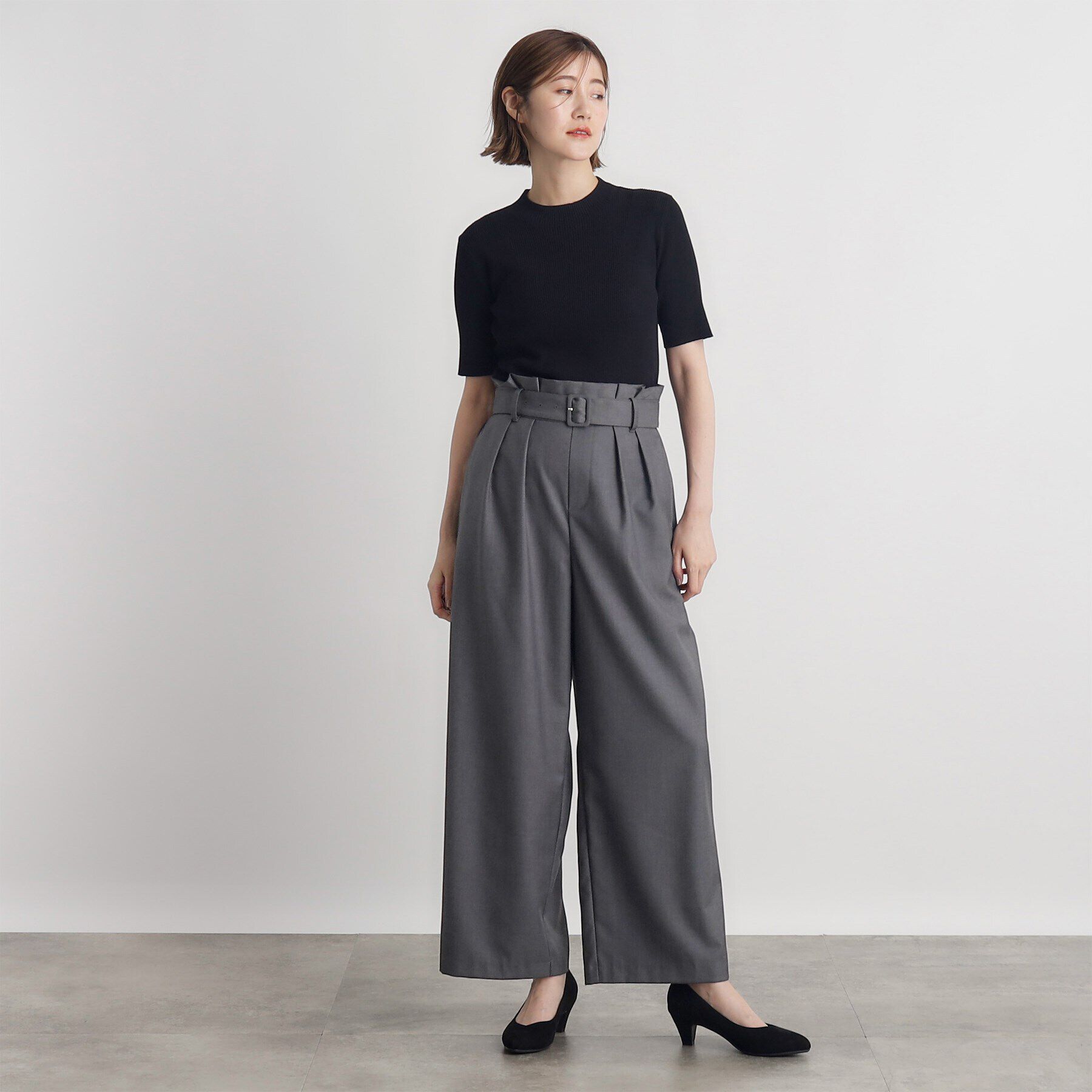 grove「くるみバックルワイドパンツ」|その他|