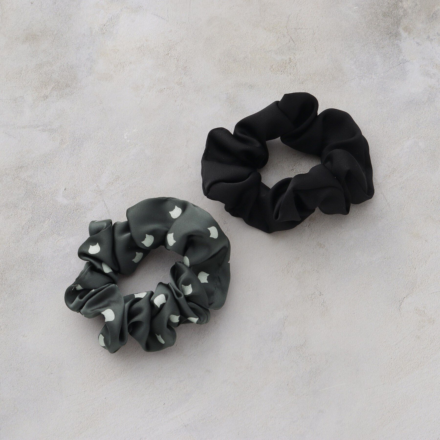 grove「シルエット猫シュシュ2本セット」|その他|ブラック(019)