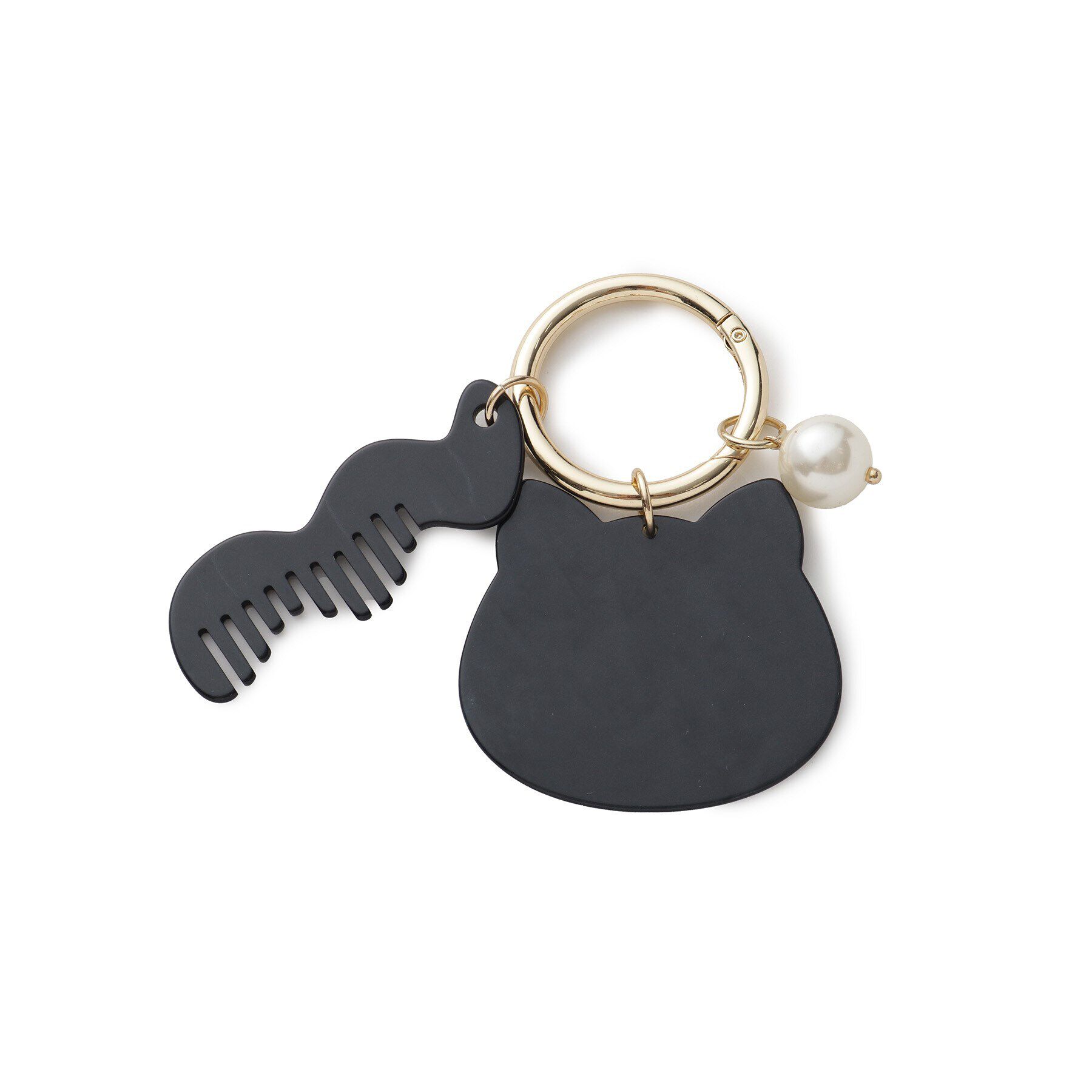 grove「ネコフェイスコームバッグチャーム」|キーケース|