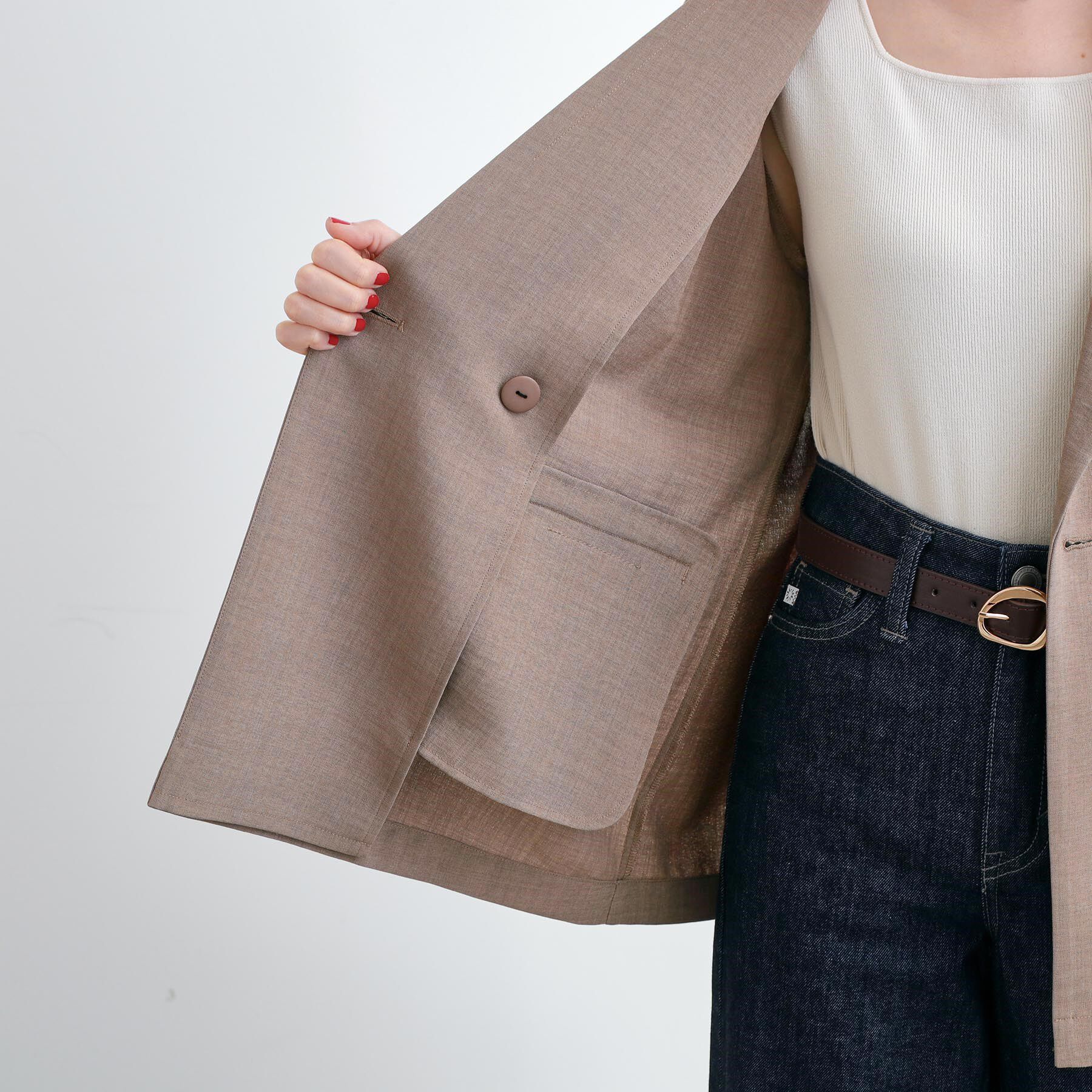 grove「軽やかに羽織れて、きちんと見え ハーフスリーブテーラードジャケット」|テーラードジャケット|