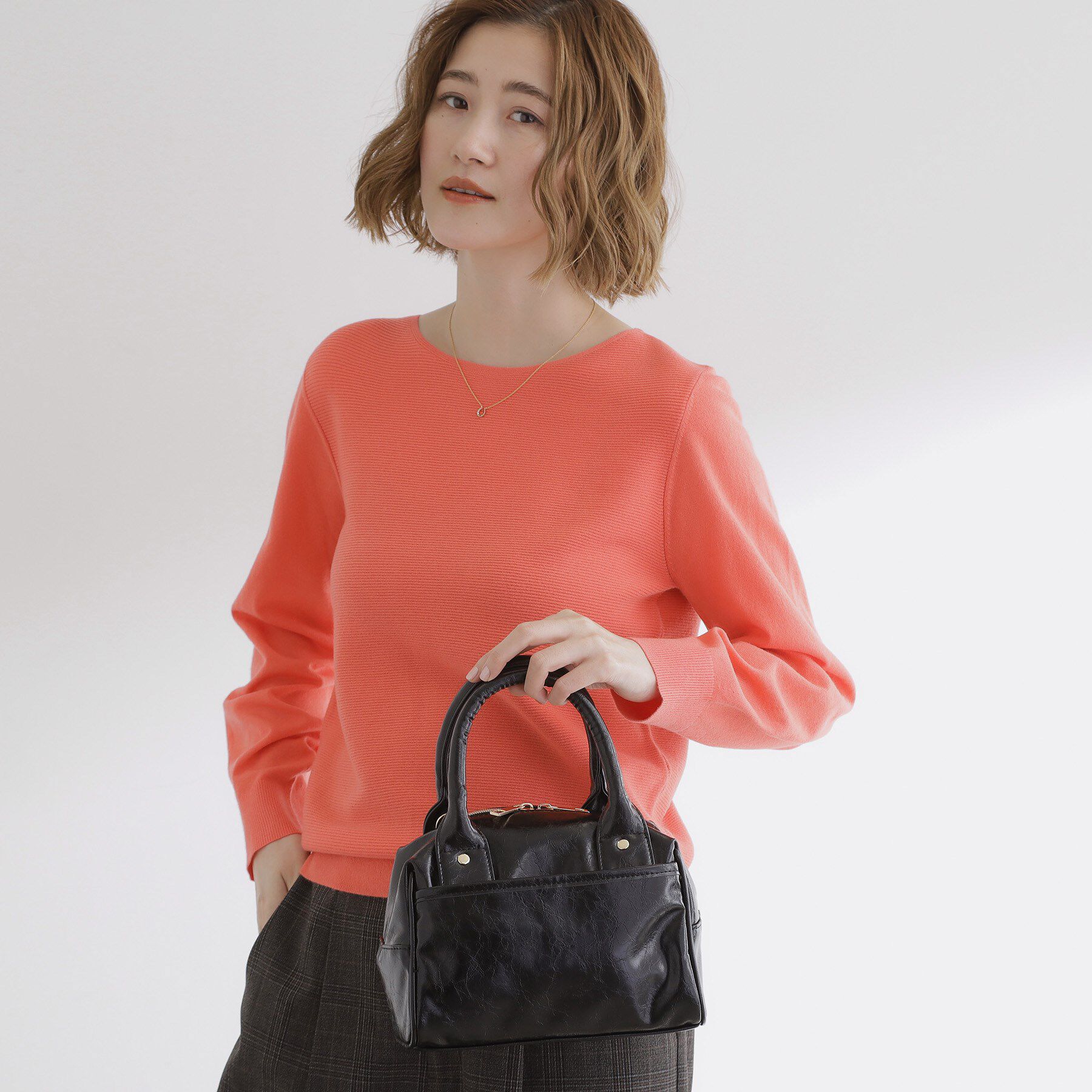 grove「ワイドハンドル2WAYボストンバッグ」|ボストンバッグ|ブラック(019)