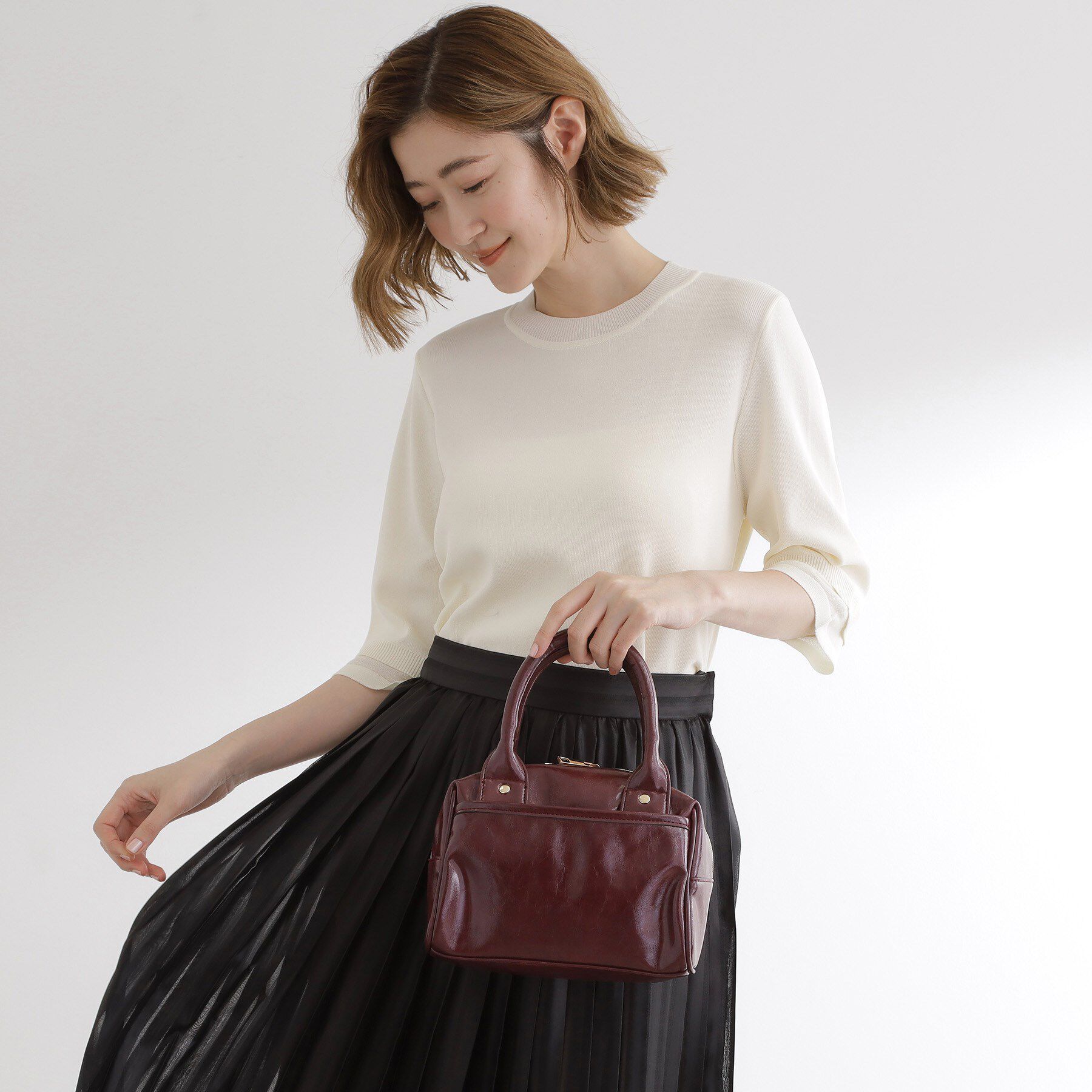 grove「ワイドハンドル2WAYボストンバッグ」|ボストンバッグ|