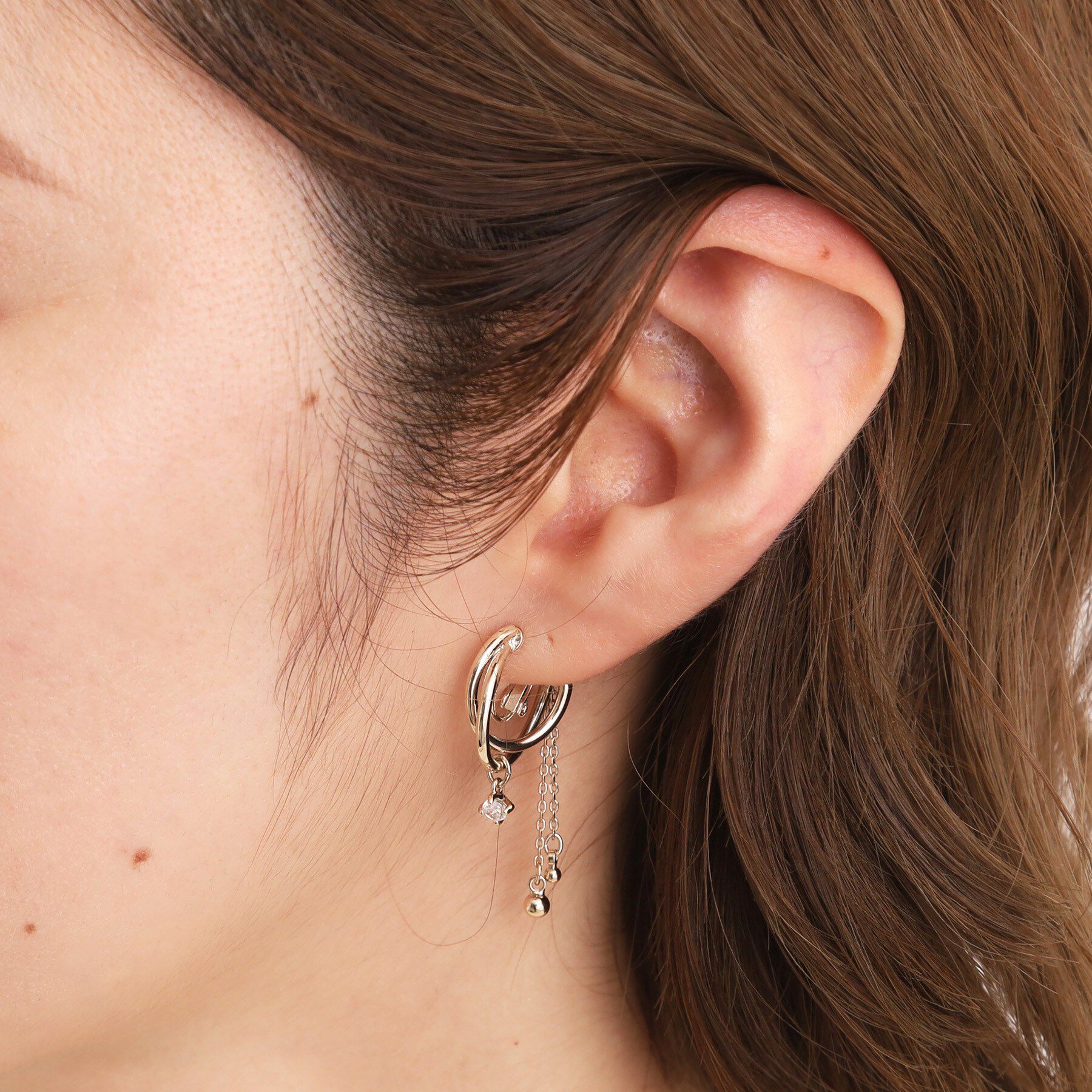 grove「フープチェーンイヤリング」|イヤリング|