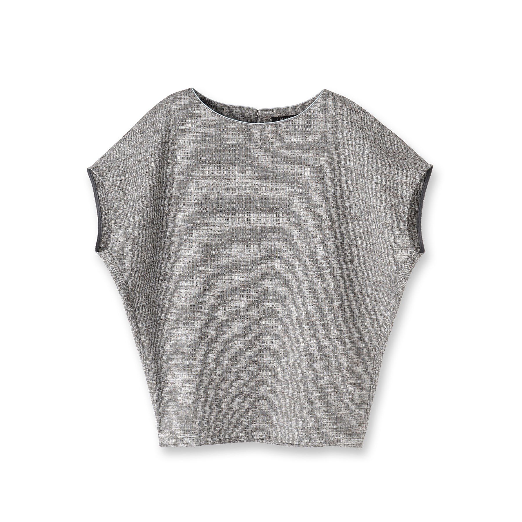 INDIVI「【洗える／日本製／SETUP可能】サマーツィード コンパクトブラウス」|シャツ・ブラウス|