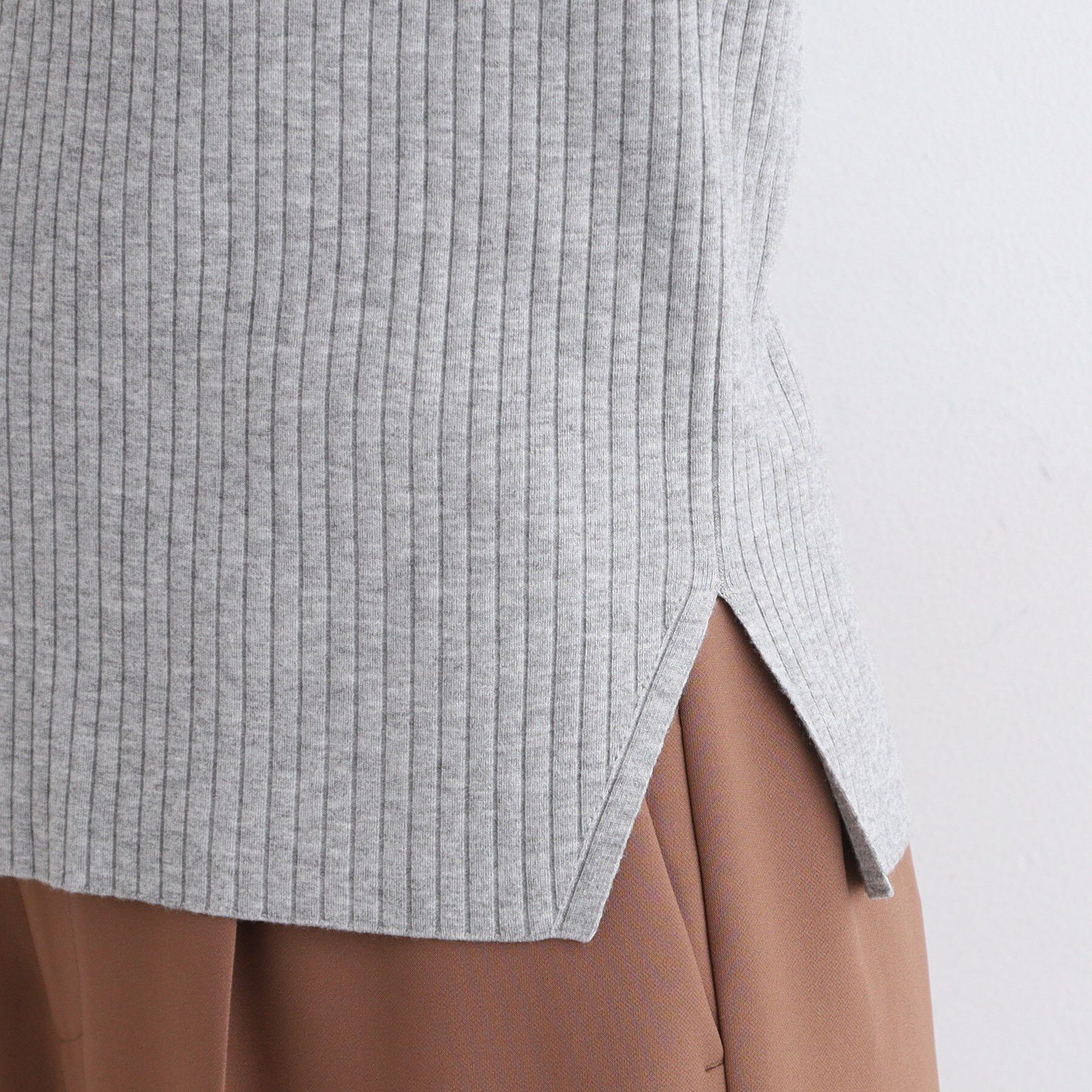 INDIVI「【スタイルUP】ハイゲージクルーネックプルオーバーニット」|ニット・セーター|