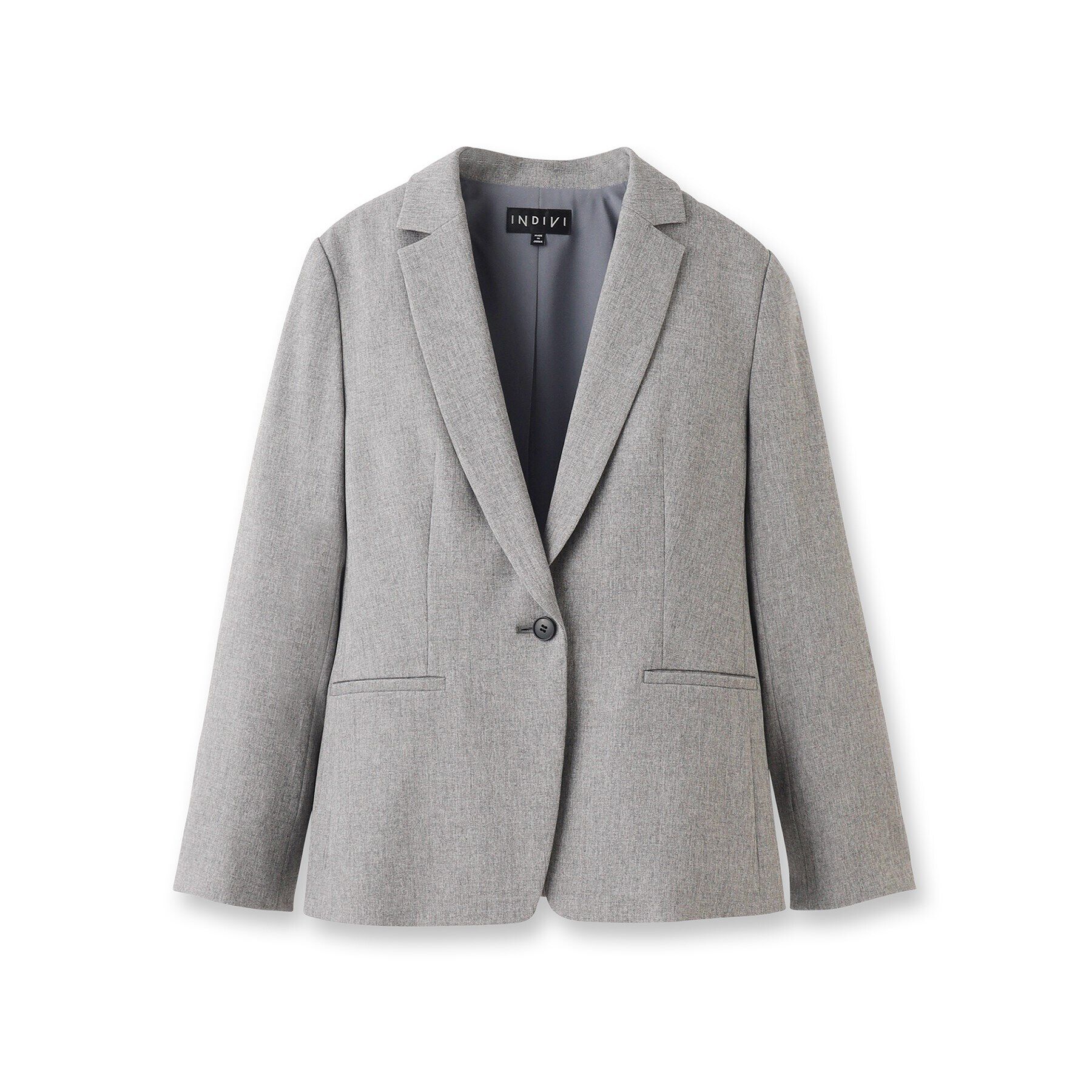INDIVI「【定番スーツ／洗える／メランジ】ウールライクテーラードジャケット」|スーツ|