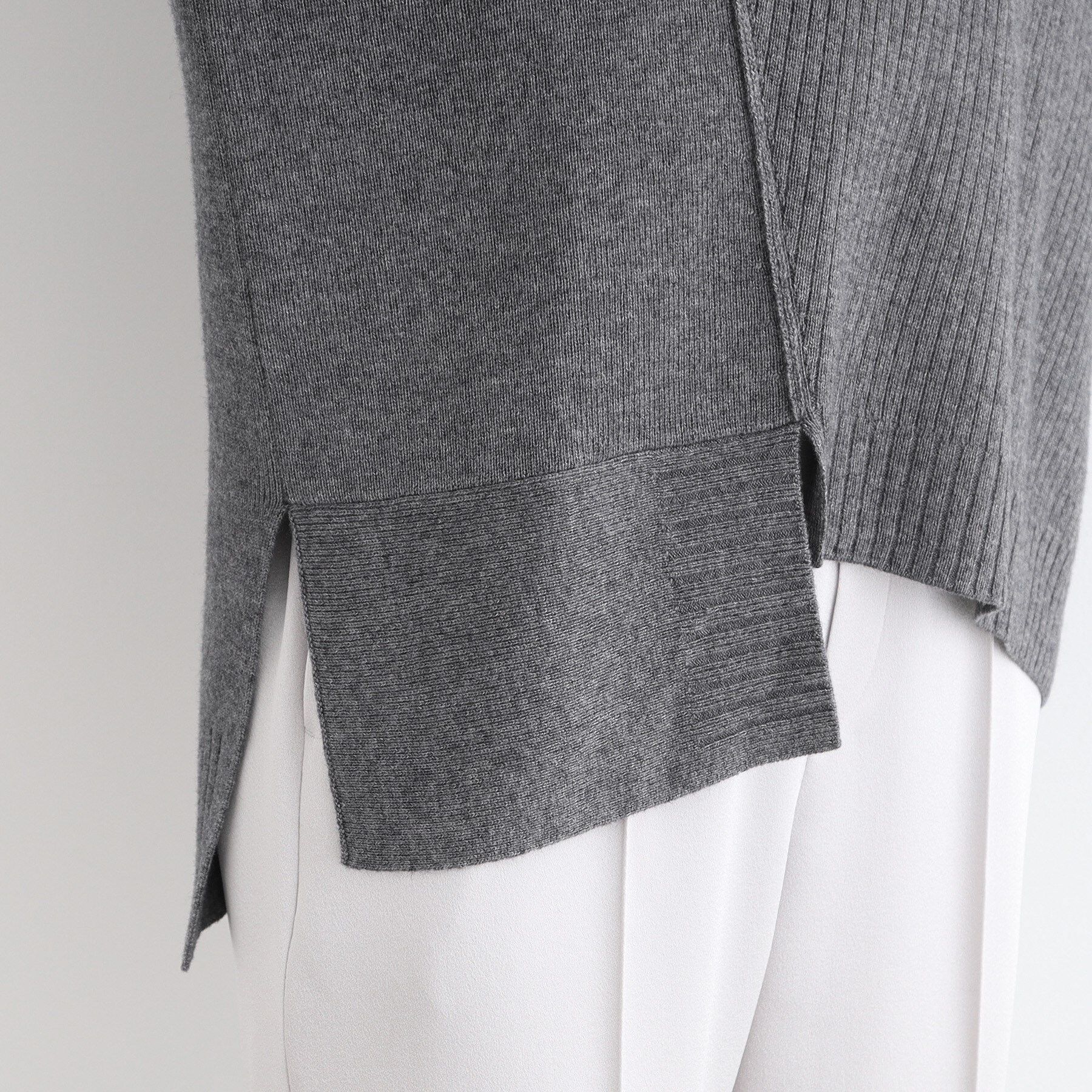 INDIVI「【洗える／ウール混】アシンメトリーデザインニット」|ニット・セーター|