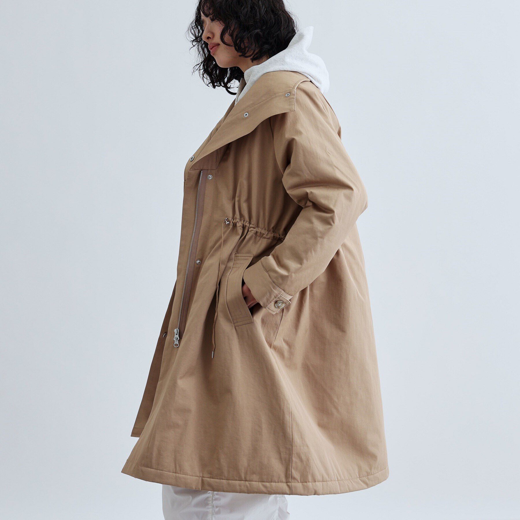 GALLEST「スタンドカラードロストギャバコート/モッズコート」|ダウン|