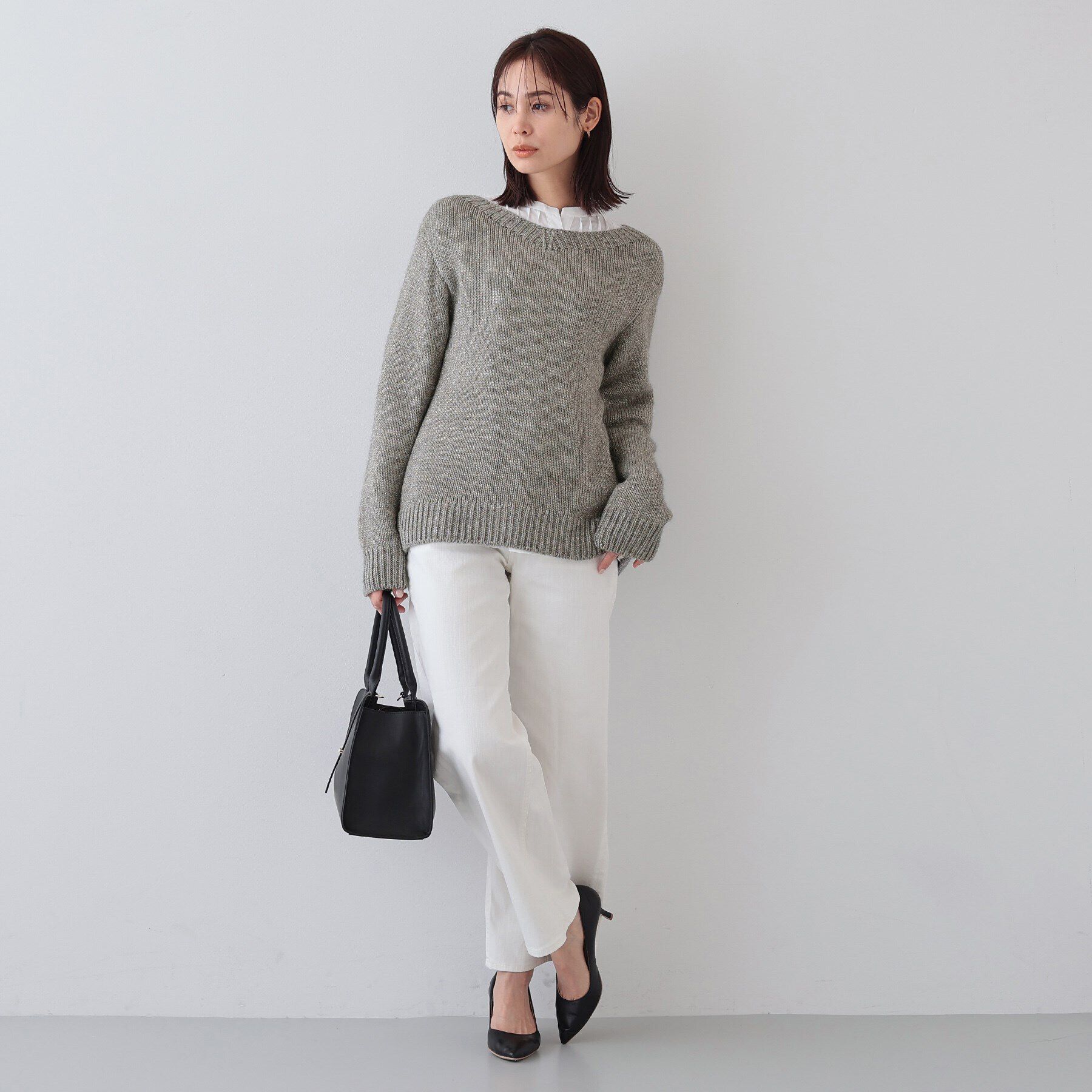 INDIVI「【日本製／イタリア糸】ローゲージラメニット」|ニット・セーター|