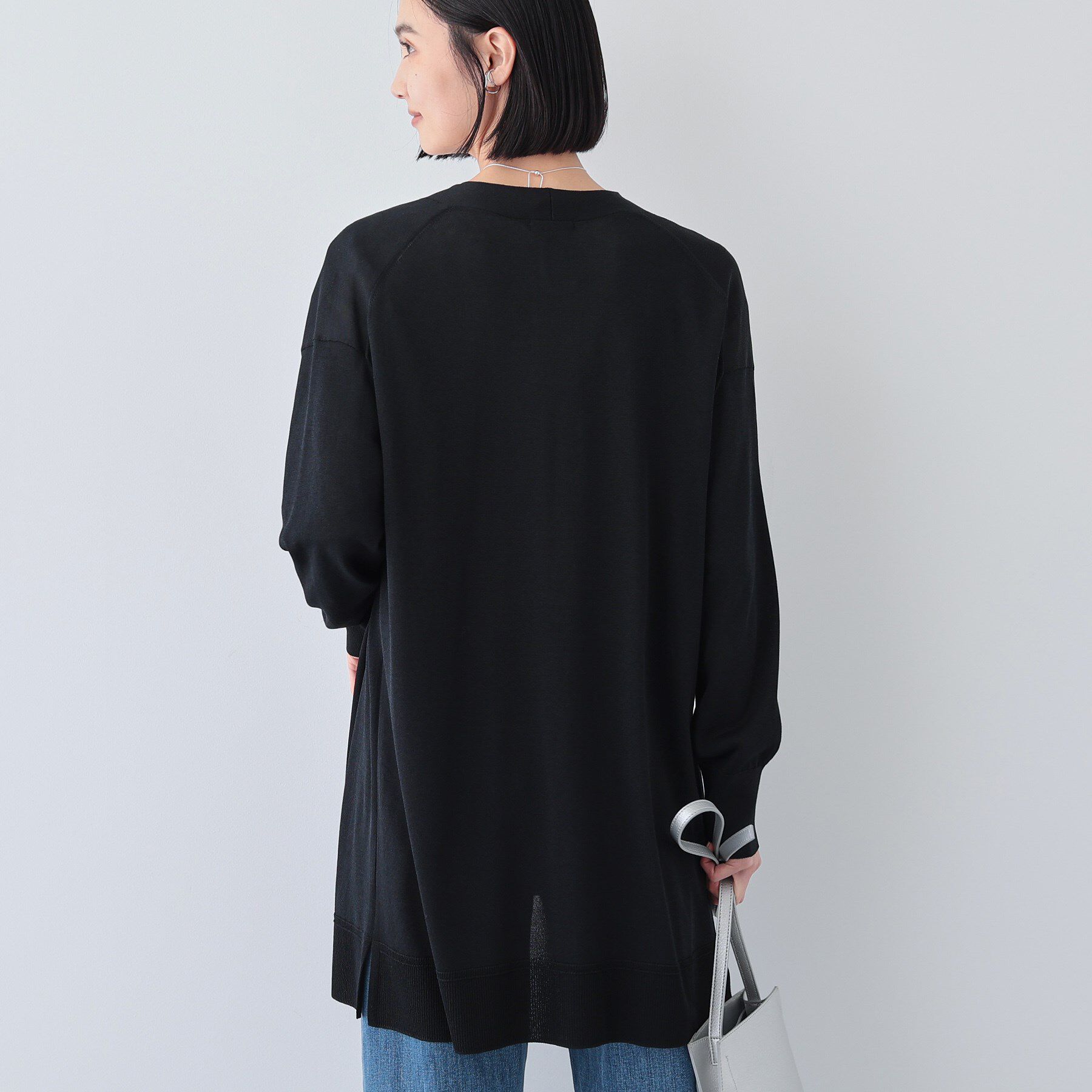 INDIVI「【洗える／肌触り◎】ミニマムデザイン ニットカーディガン」|カーディガン|