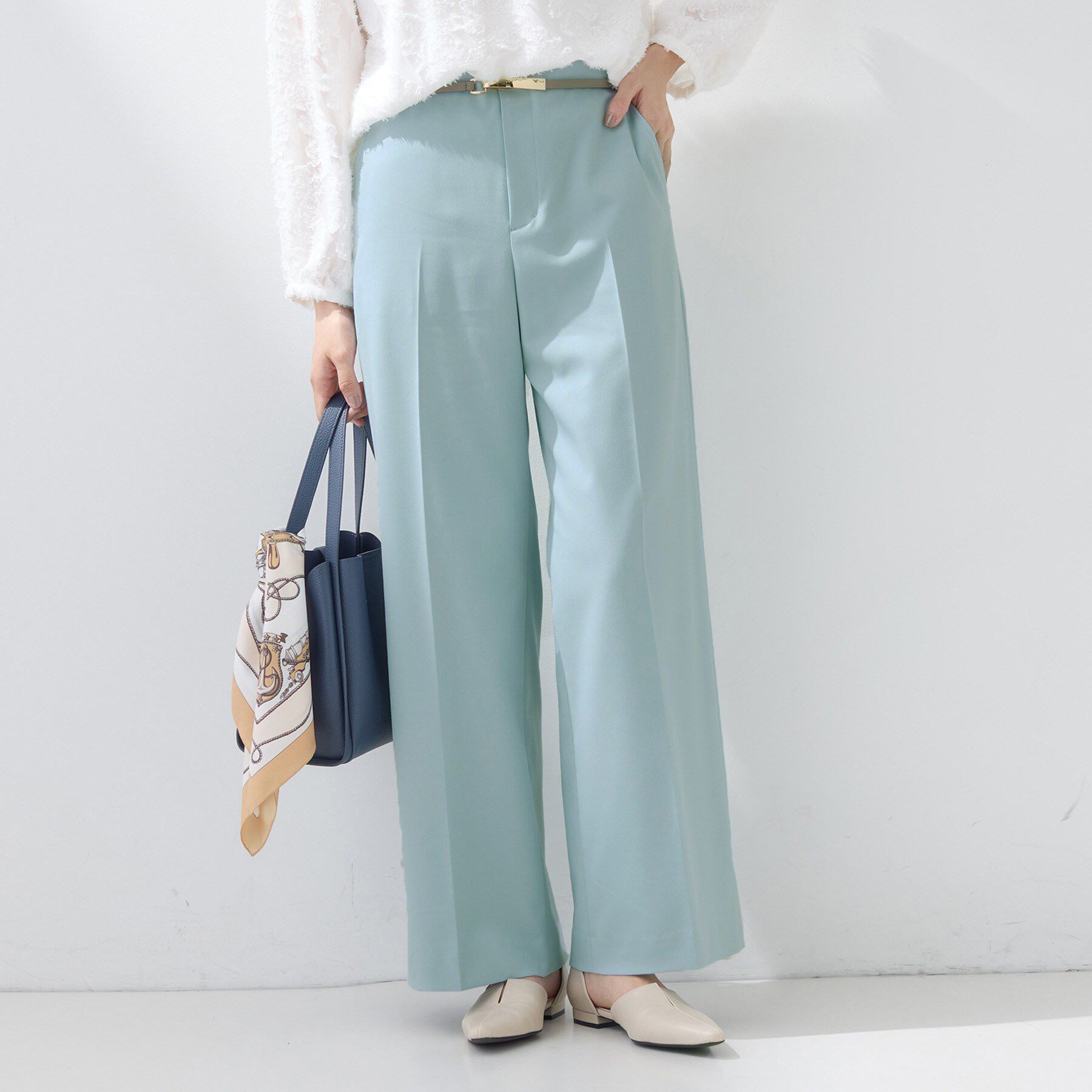 INDIVI「【新作褒められパンツ】快温ワイドパンツ」|その他|