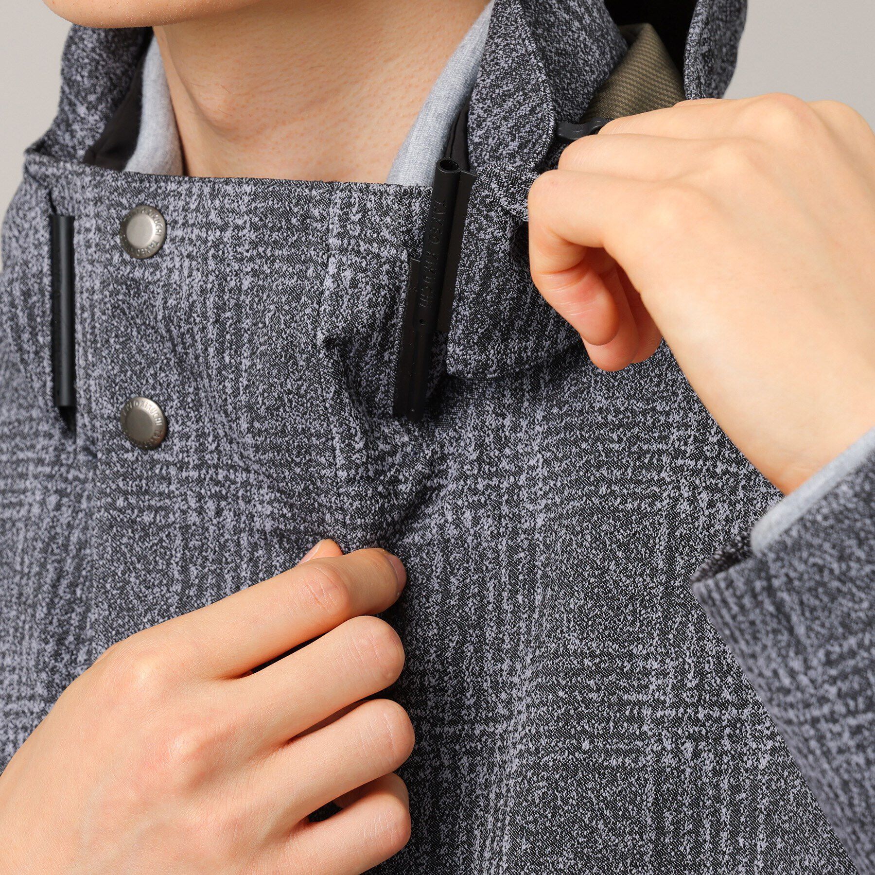 TAKEO KIKUCHI「【3WAY】 ジャカード グレンチェック ダウンライナー ブルゾン」|ブルゾン・スタジャン|