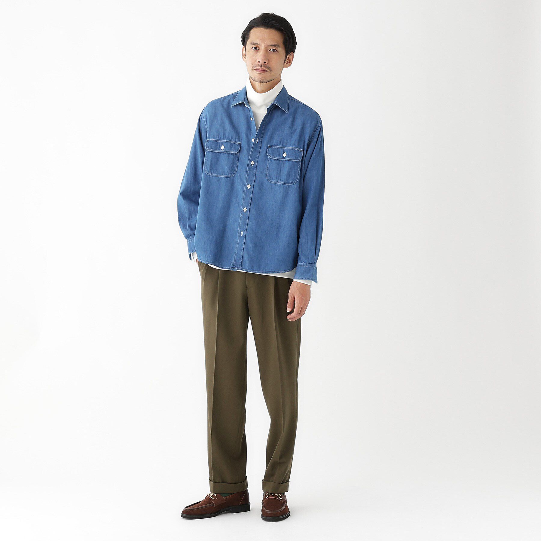 TAKEO KIKUCHI「【THE FLAGSHIP】デニムシャツ」|シャツ・ブラウス|