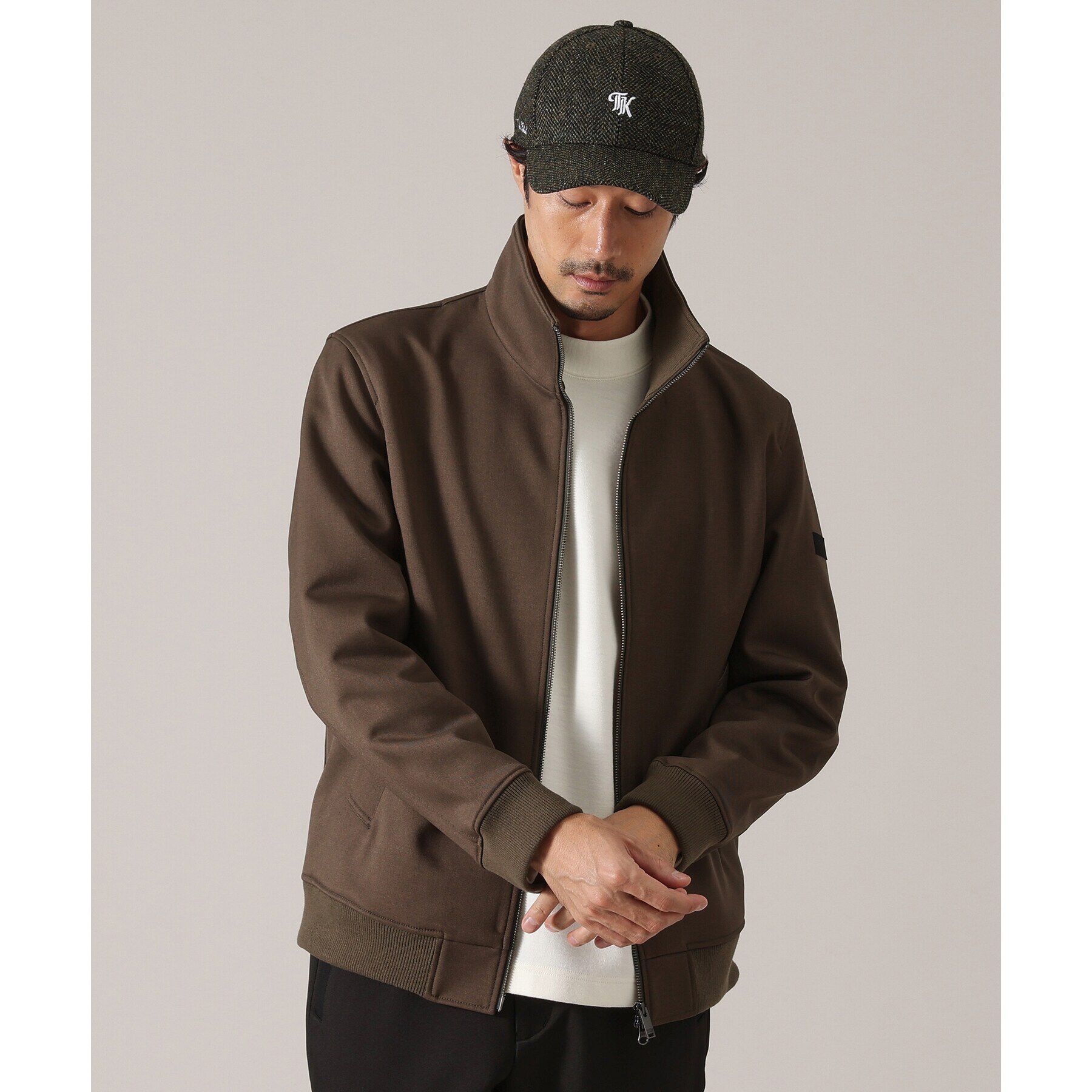 TAKEO KIKUCHI「【DOWN FABRIC】ダウンファブリック ZIP UP リブブルゾン」|ブルゾン・スタジャン|