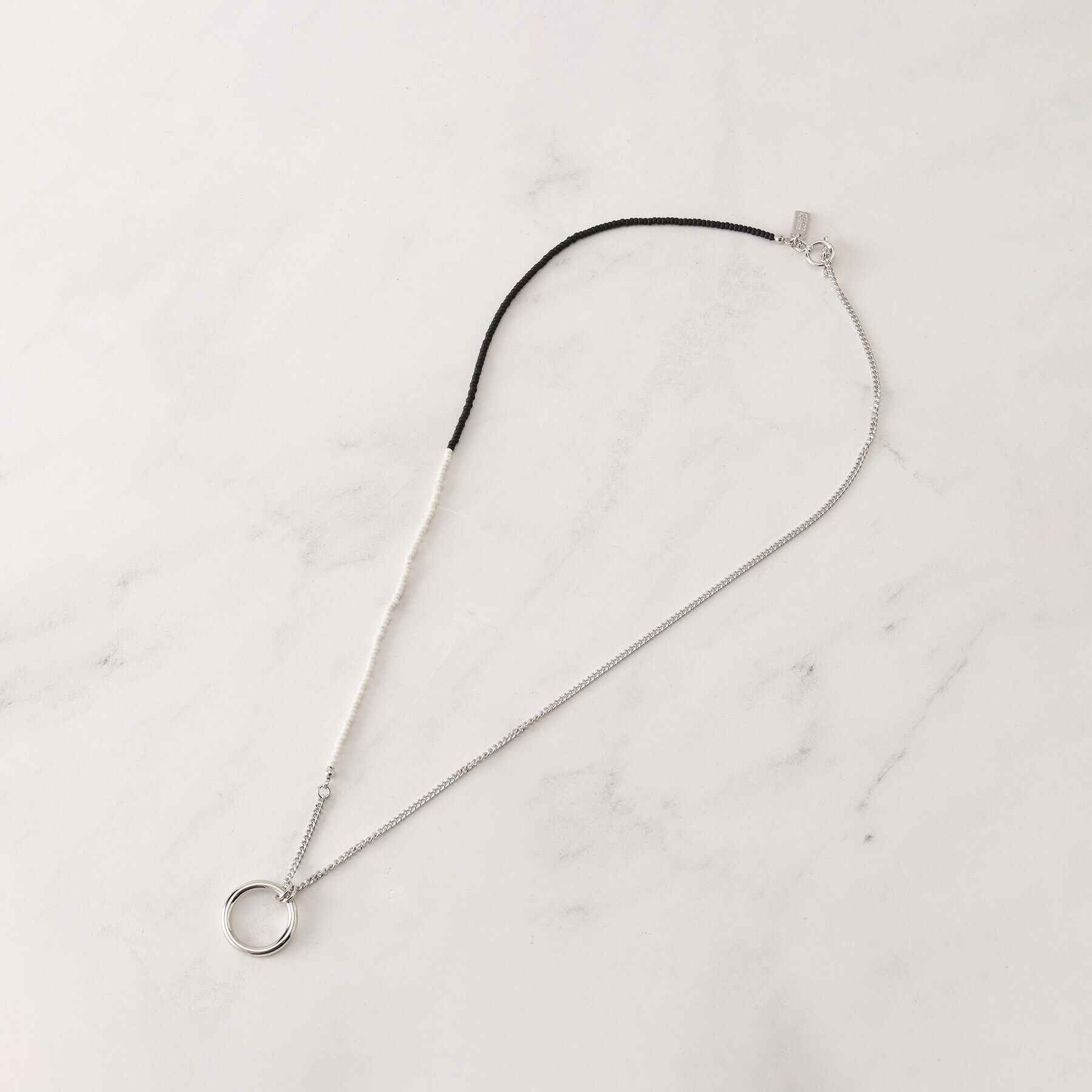 TAKEO KIKUCHI「ビーズコンビ リングネックレス」|ネックレス|