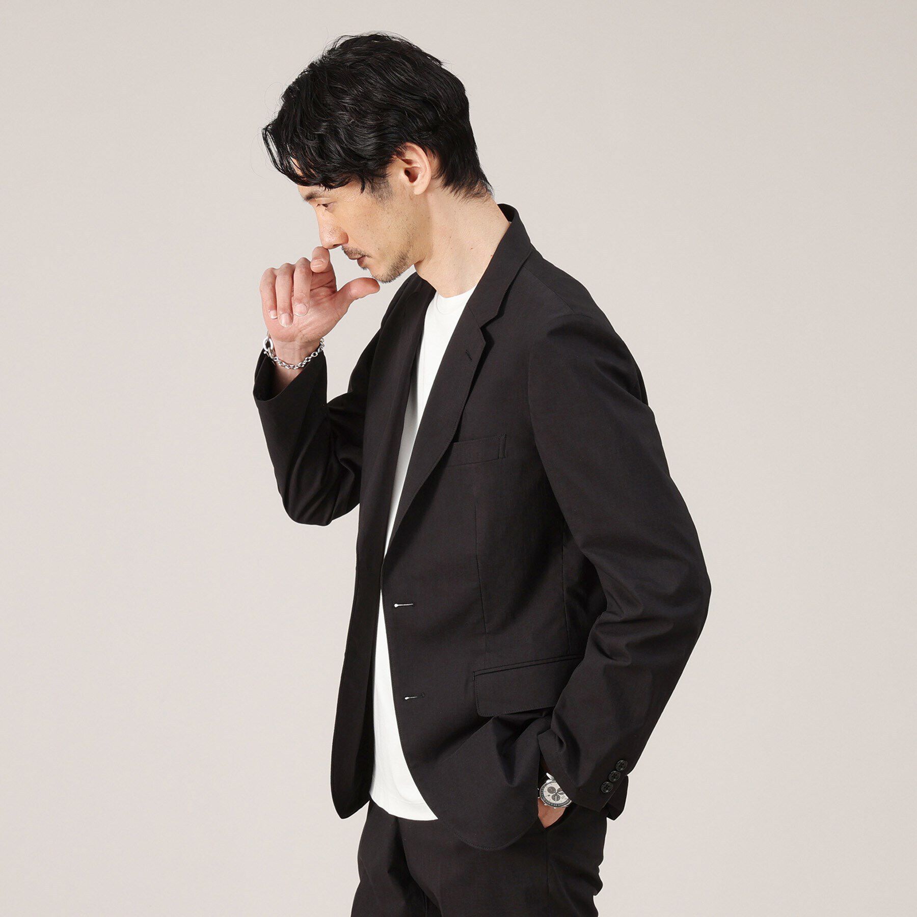 TAKEO KIKUCHI「【360&deg;ストレッチ／セットアップ対応】None Of Stress リネンジャケット」|テーラードジャケット|